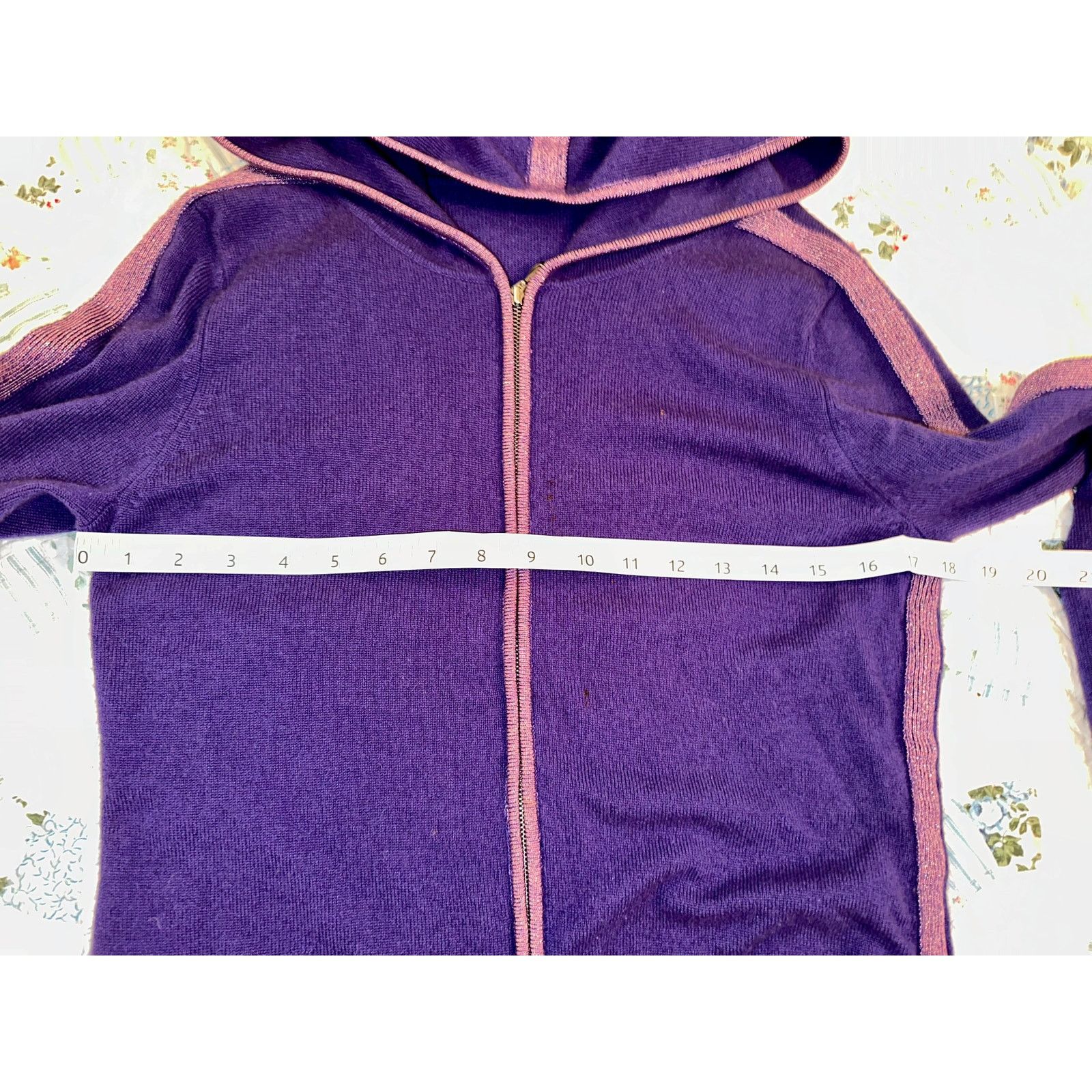 Vintage VINTAGE PURPLE CASHMERE SWEATER SET HOODIE + LAVENDER TANK Size S / US 4 / IT 40 - 11 Thumbnail
