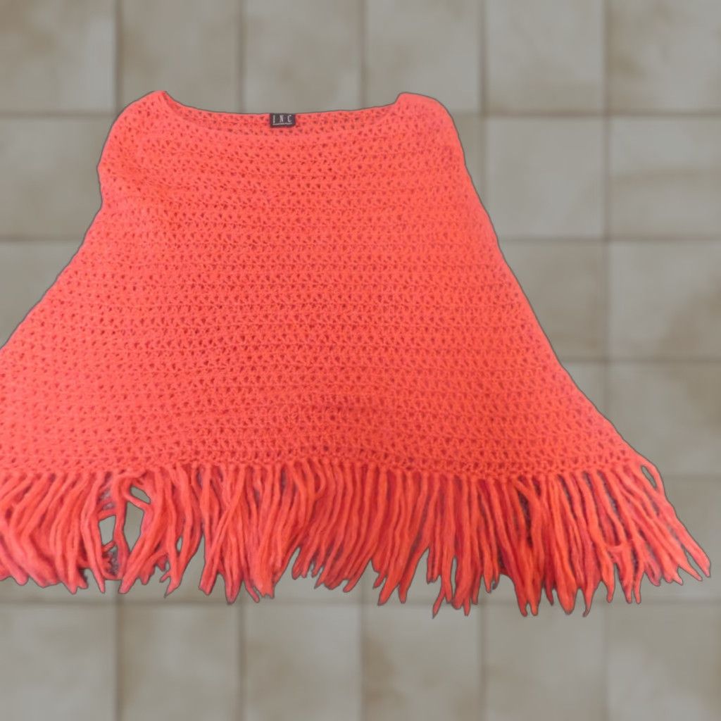 Vintage INC International Concepts Womens Skirt Knee Length A-Line Knit Red 32 Regular Wool Cotton Polyester Ruffle Zip Size 24" / US 00 / IT 34 - 1 Thumbnail
