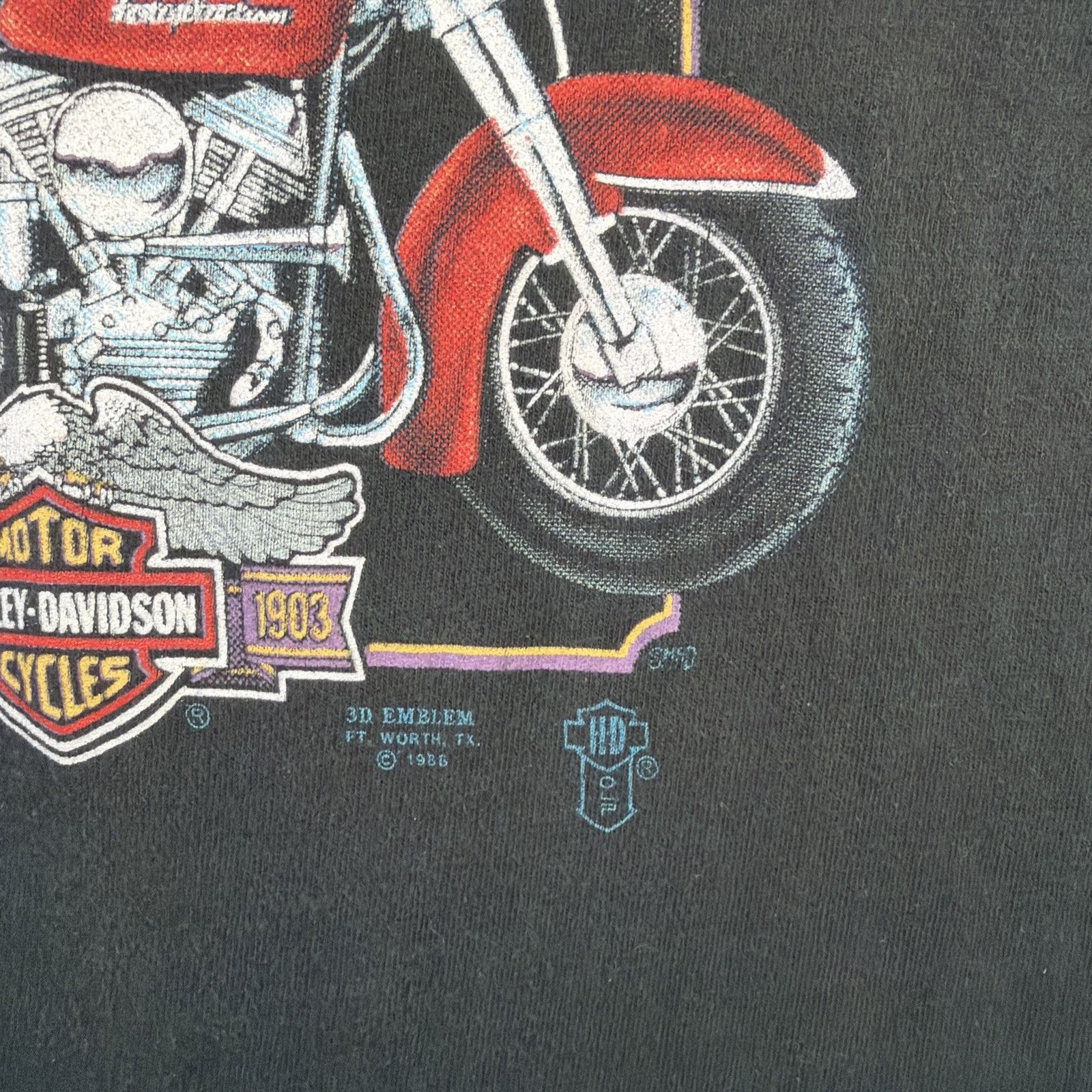 Harley Davidson Vintage Harley Davidson Shirt Mens Large Black 80s 3D Emblem Size US L / EU 52-54 / 3 - 5 Thumbnail