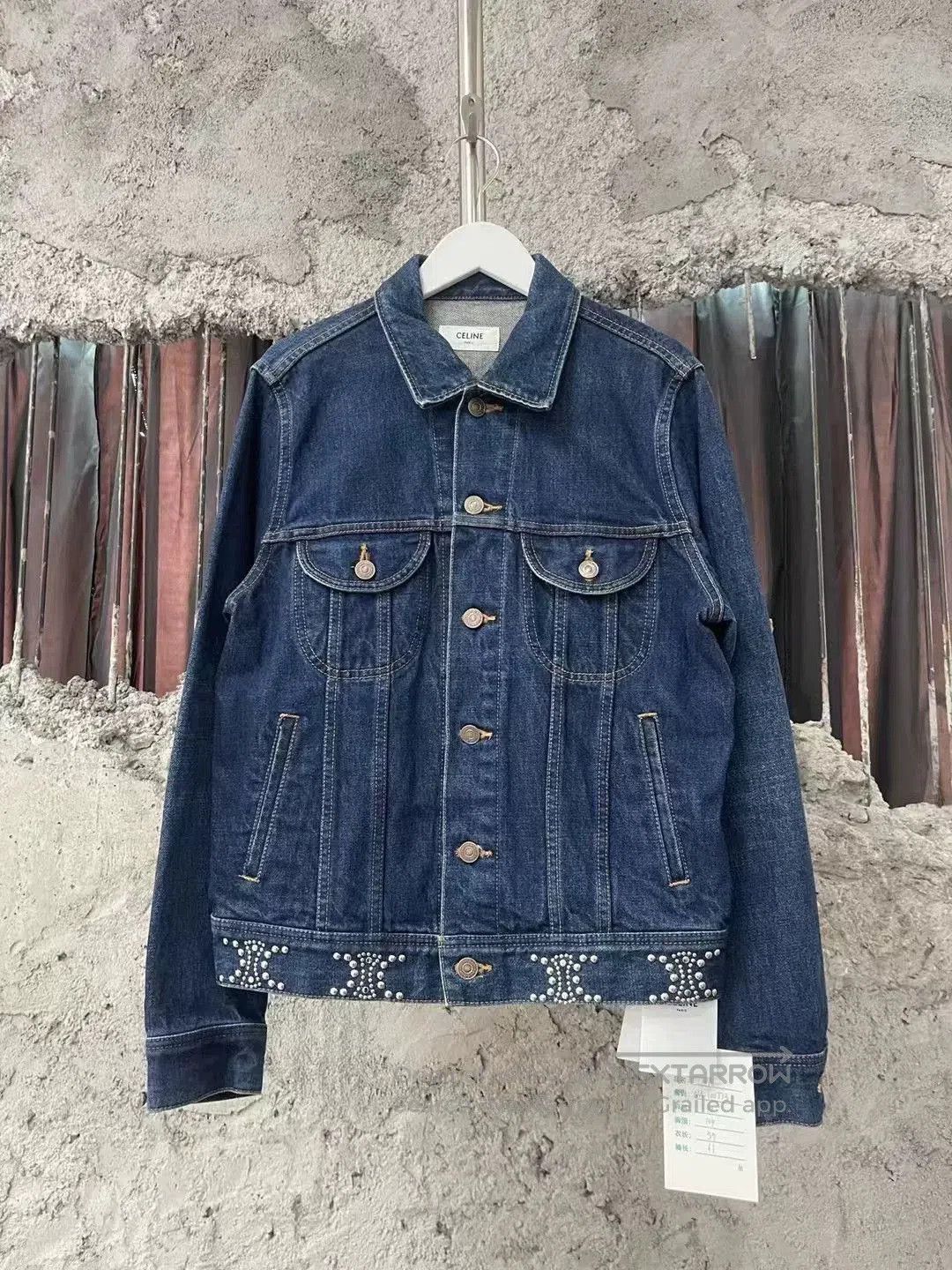 Celine Celine Triomphe Studded Denim Jacket. Size M / US 6-8 / IT 42-44 - 1 Thumbnail