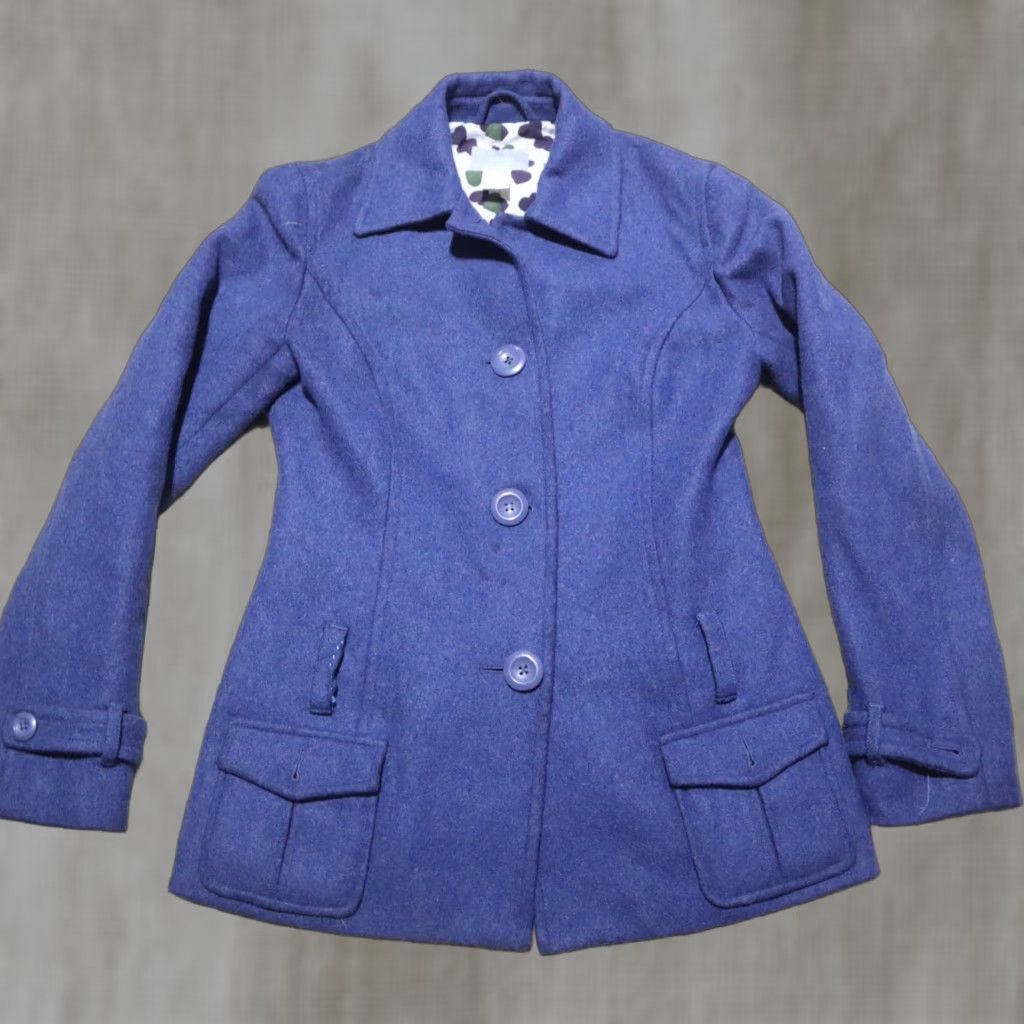 Vintage VINTAGE Delia's Navy Blue Wool Jacket Adult Women M Navy Blue Wool Jacket Lined Coat Size M / US 6-8 / IT 42-44 - 1 Thumbnail