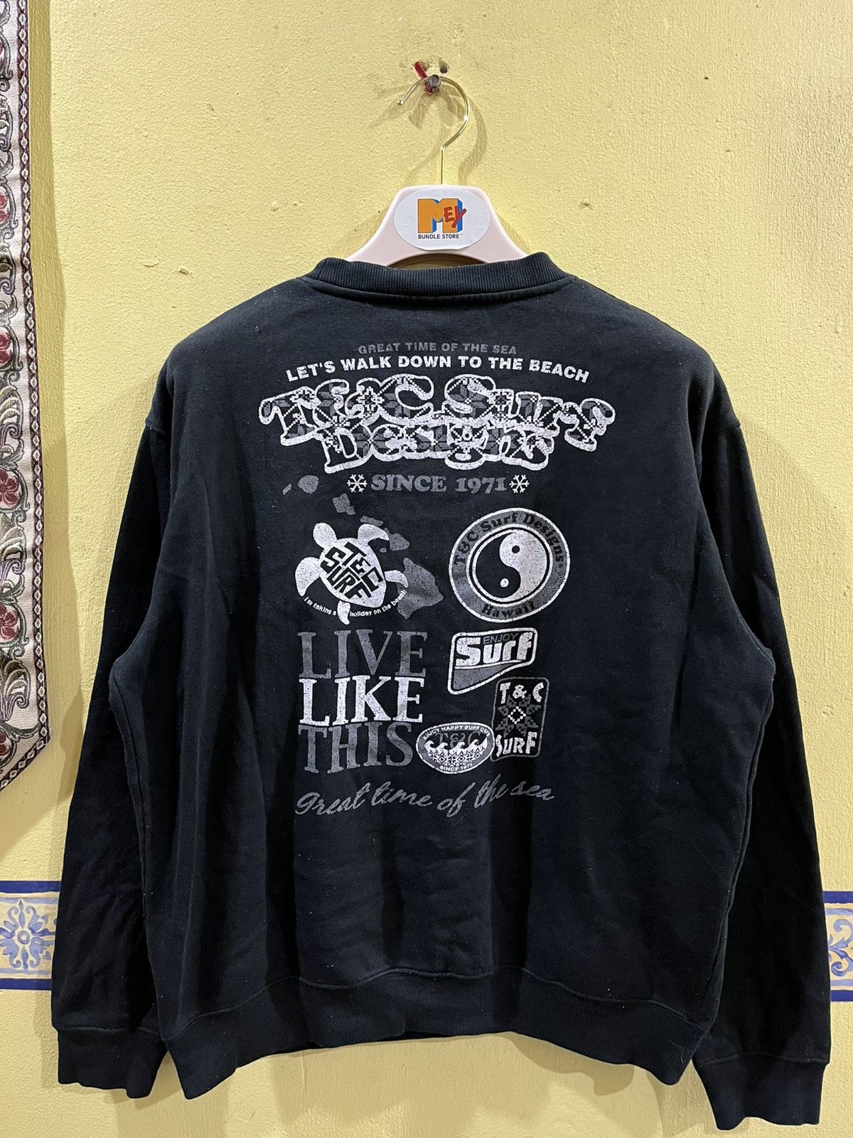 Sun Surf vintage T&C Surf Design black crewneck sweatshirt Size US L / EU 52-54 / 3 - 1 Thumbnail