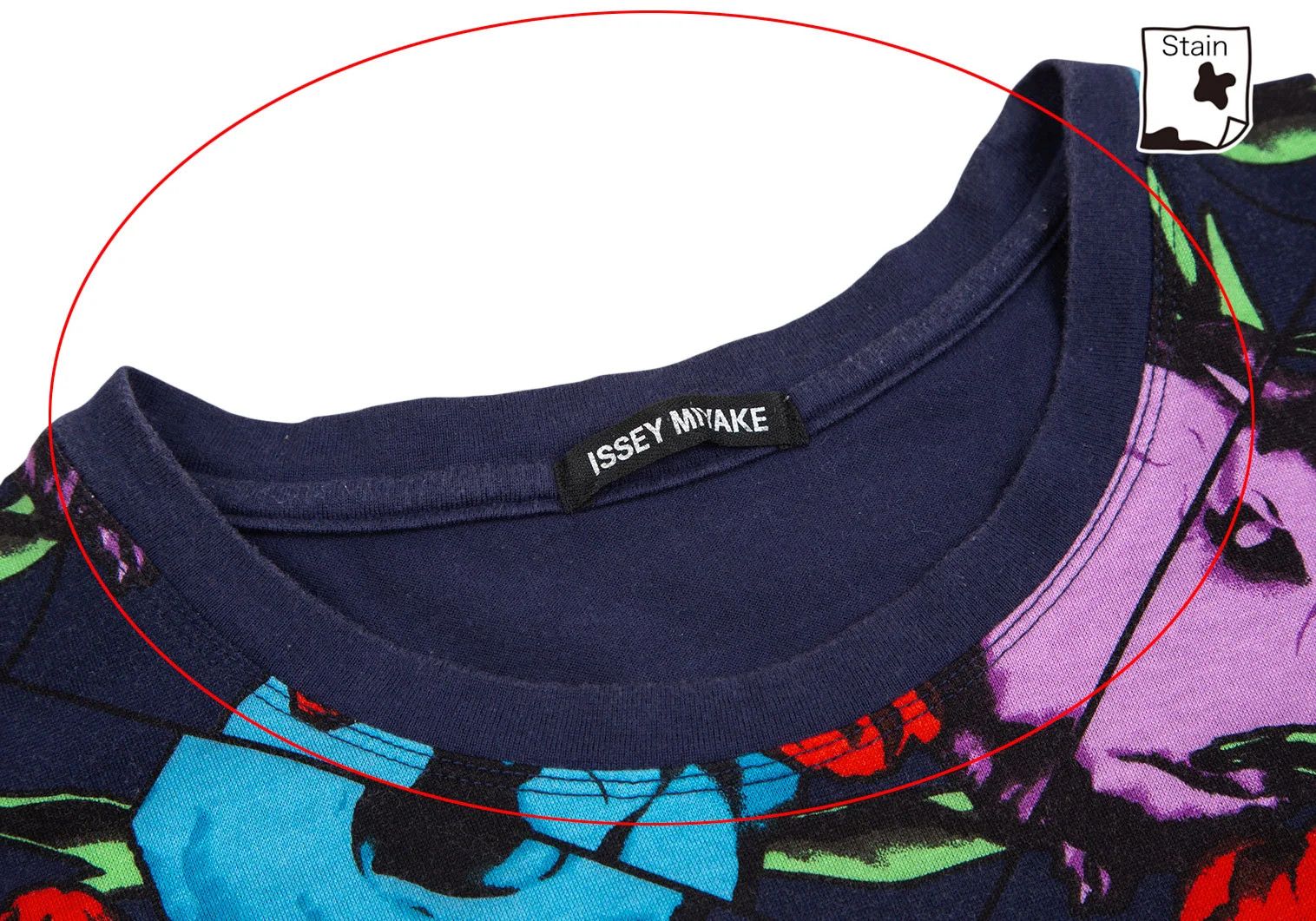 Issey Miyake Front Rose Print T-Shirt in Navy Blue Size US XL / EU 56 / 4 - 3 Thumbnail