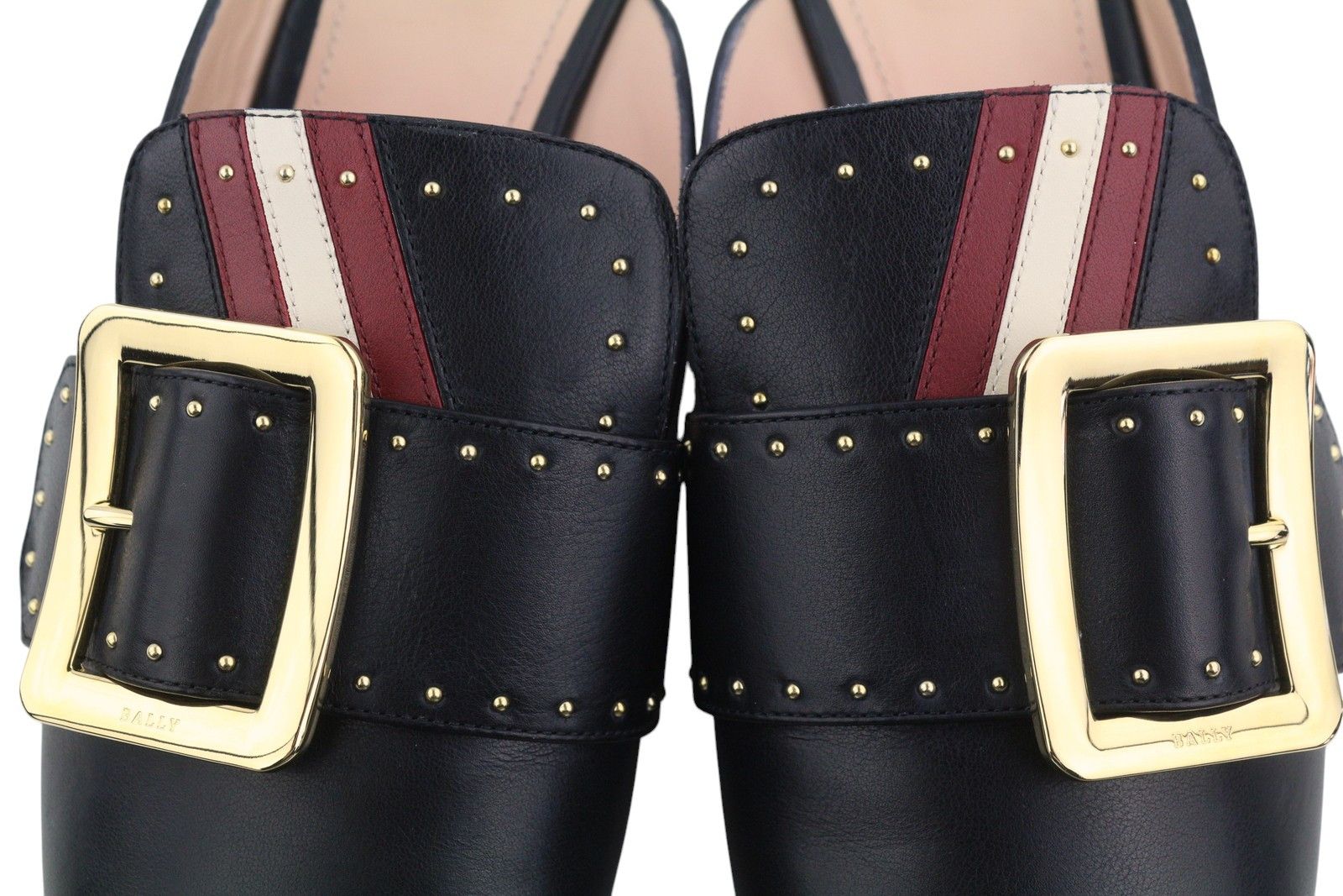 Bally JANESSE EU40 Black Calfskin Leather Stud Mules 88414 Size US 9 / IT 39 - 14 Thumbnail