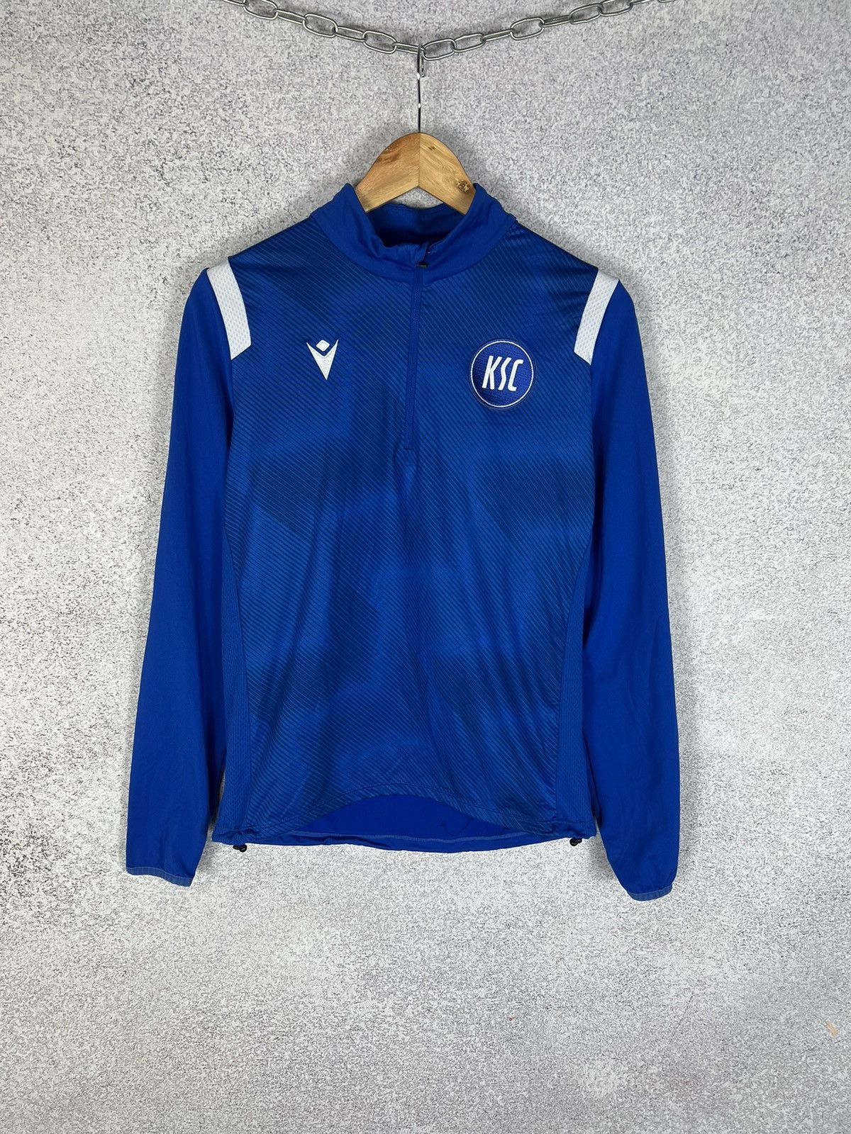 Macron Rare! Karlsruher KSC soccer Track Top Football Sweatshirt Size US S / EU 44-46 / 1 - 1 Thumbnail