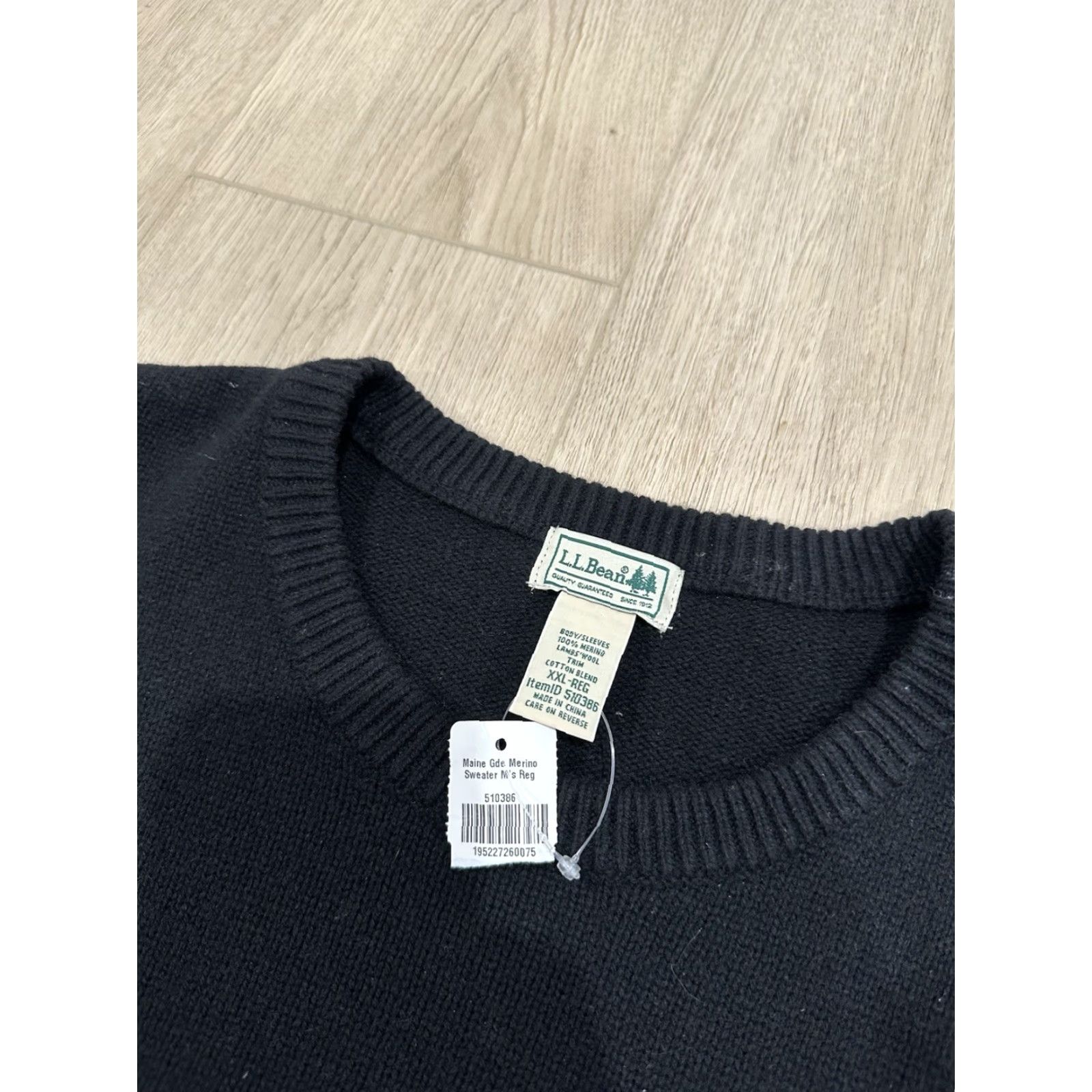 Vintage NWT LL Bean Maine Guide Sweater Mens Size XXL Merino Lambswool Black Pullover 2XL NWT Size US XXL / EU 58 / 5 - 6 Thumbnail