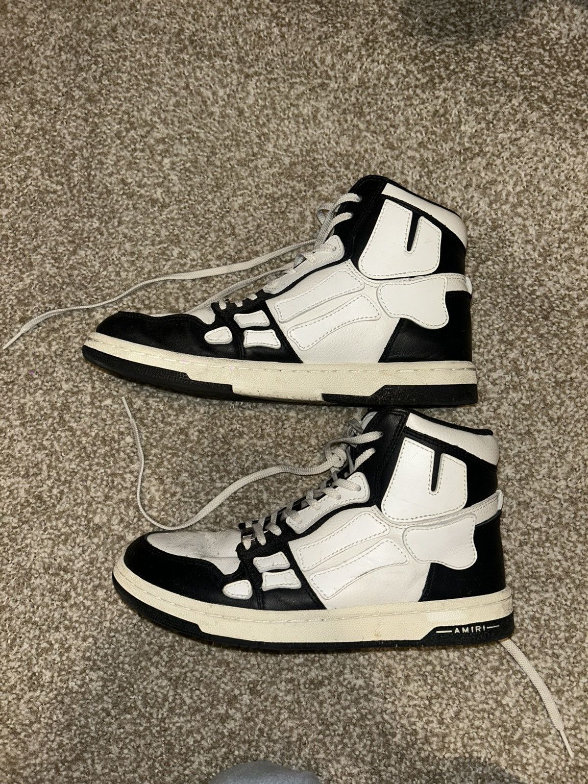 Amiri AMIRI Black and White Womens Skel High-Top Sneakers Size US 8.5 / IT 38.5 - 10 Thumbnail