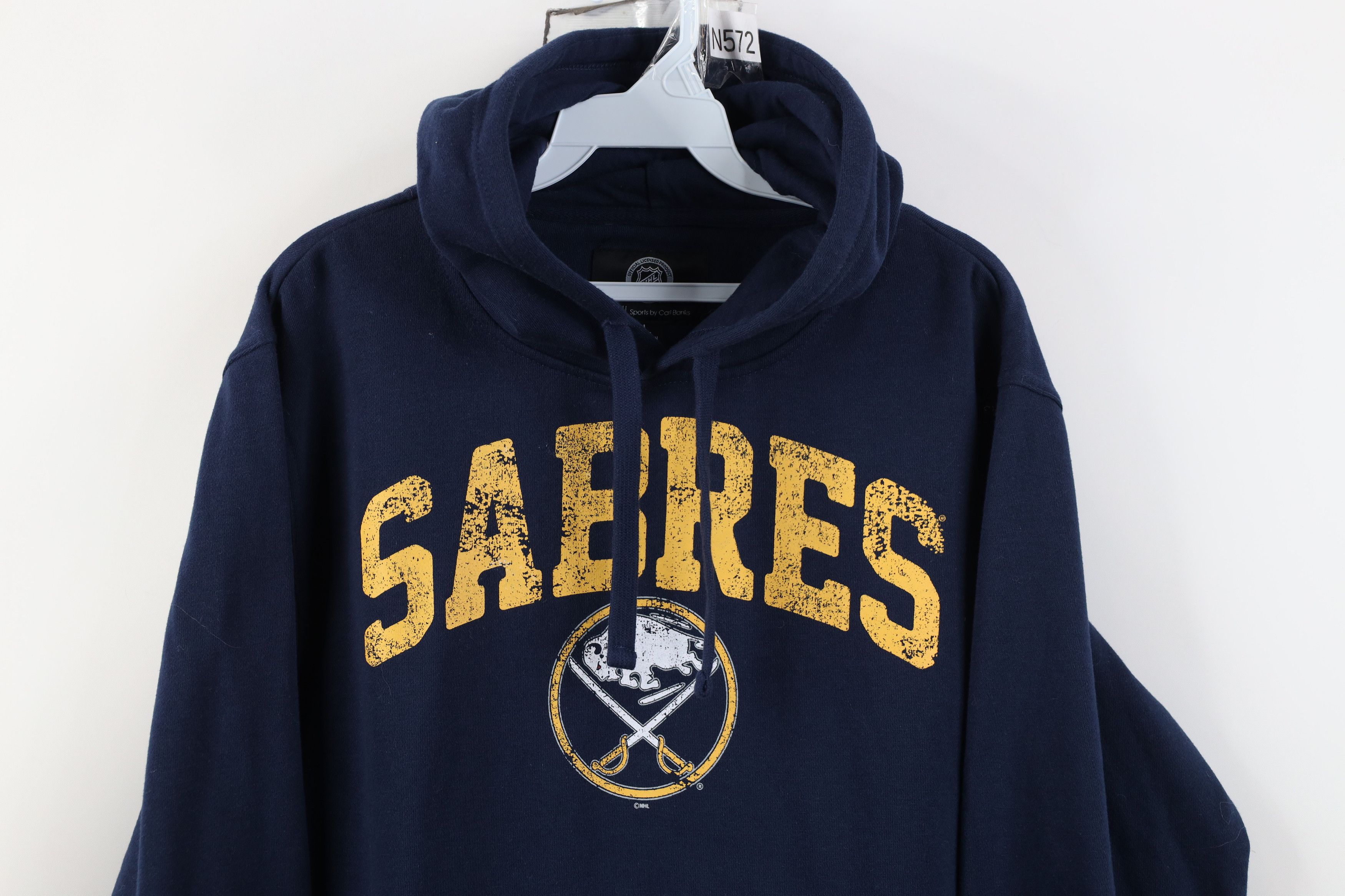 Vintage Vintage Y2K NHL Buffalo Sabres Hockey Hoodie Sweatshirt Blue Size US L / EU 52-54 / 3 - 2 Thumbnail