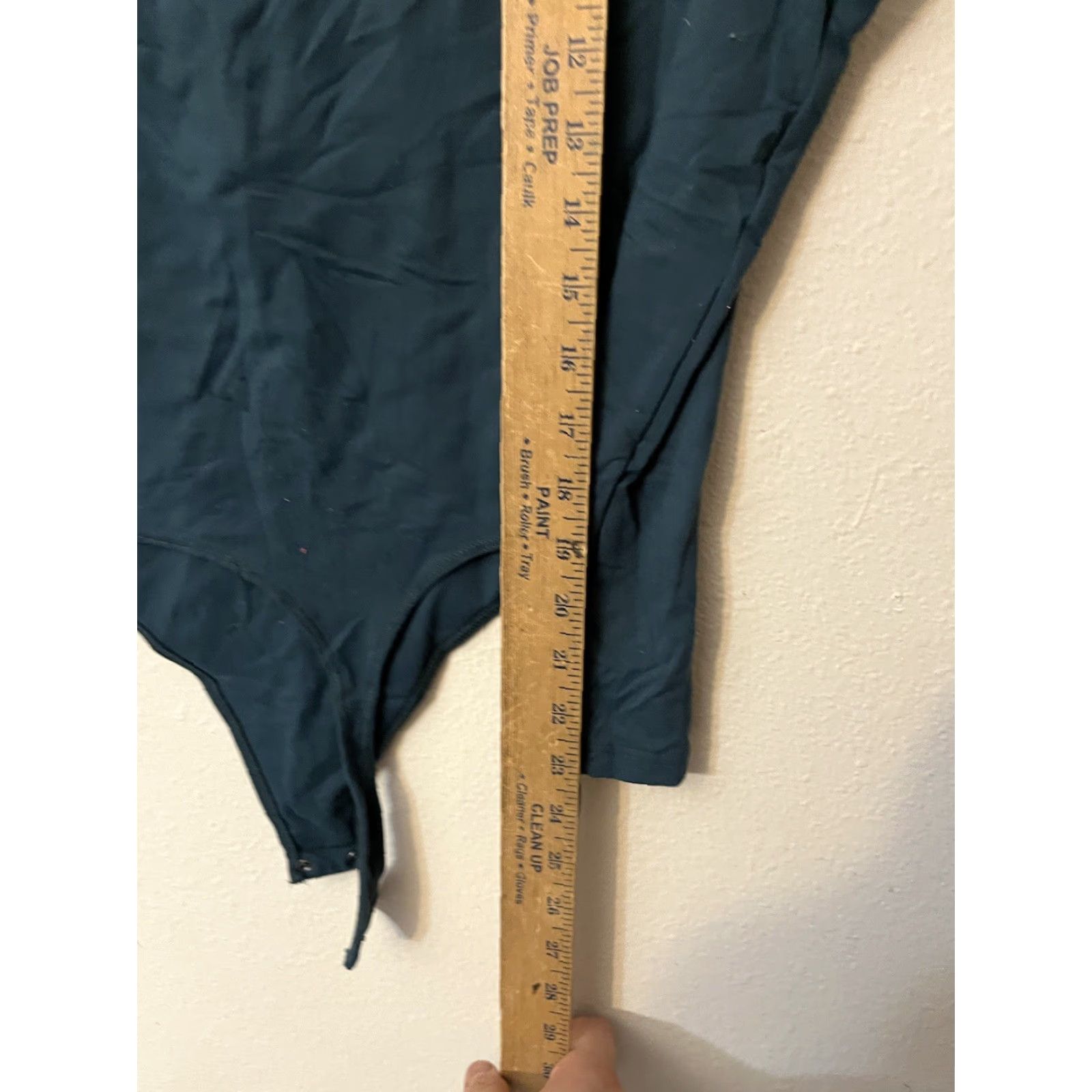 Abercrombie & Fitch Abercrombie & Fitch Bodysuit Small Green Long Sleeve Crew Neck Regular Womens Size S / US 4 / IT 40 - 4 Thumbnail