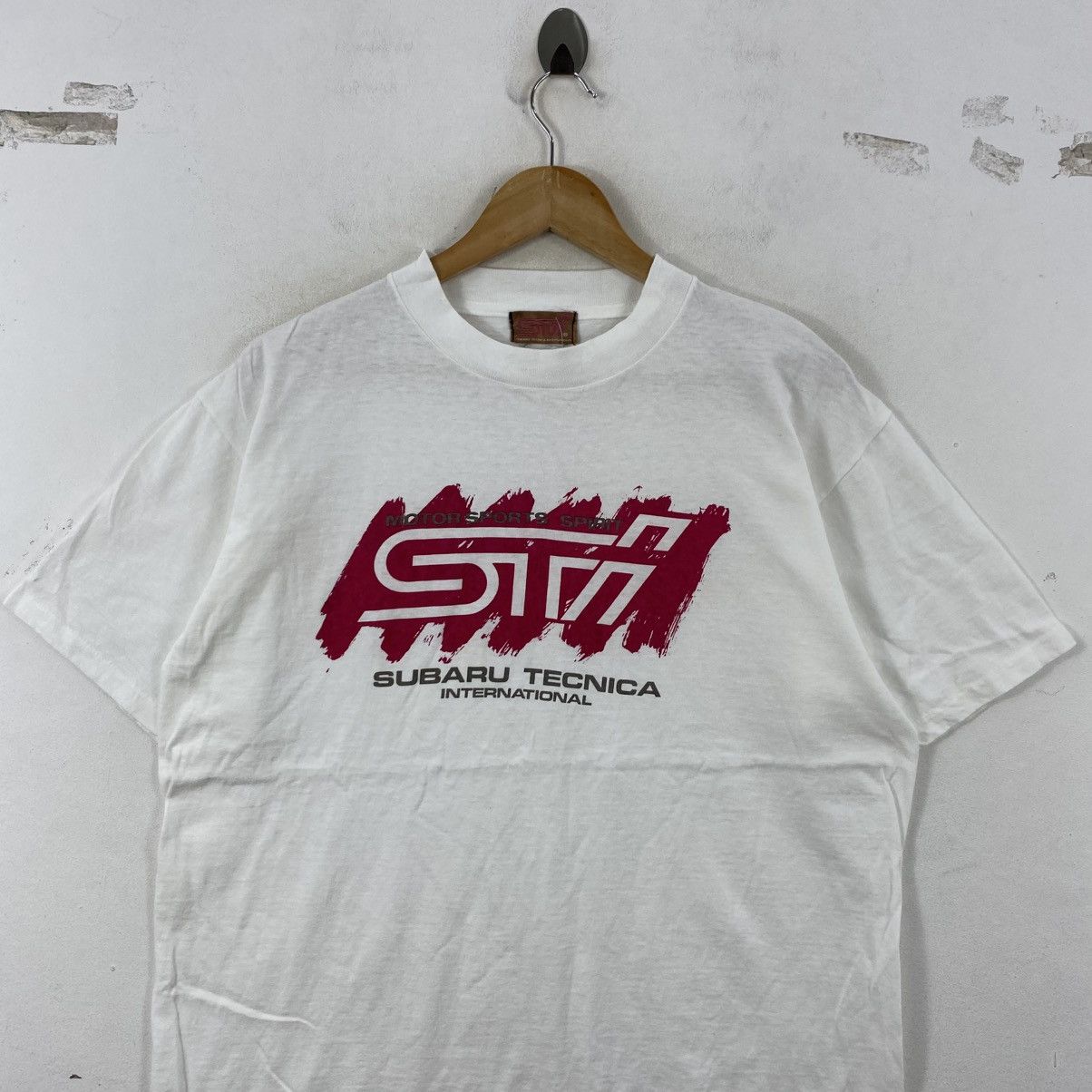 Vintage Vintage90s Subaru STI Tecnica International TShirt MadeJapan Size US L / EU 52-54 / 3 - 3 Thumbnail