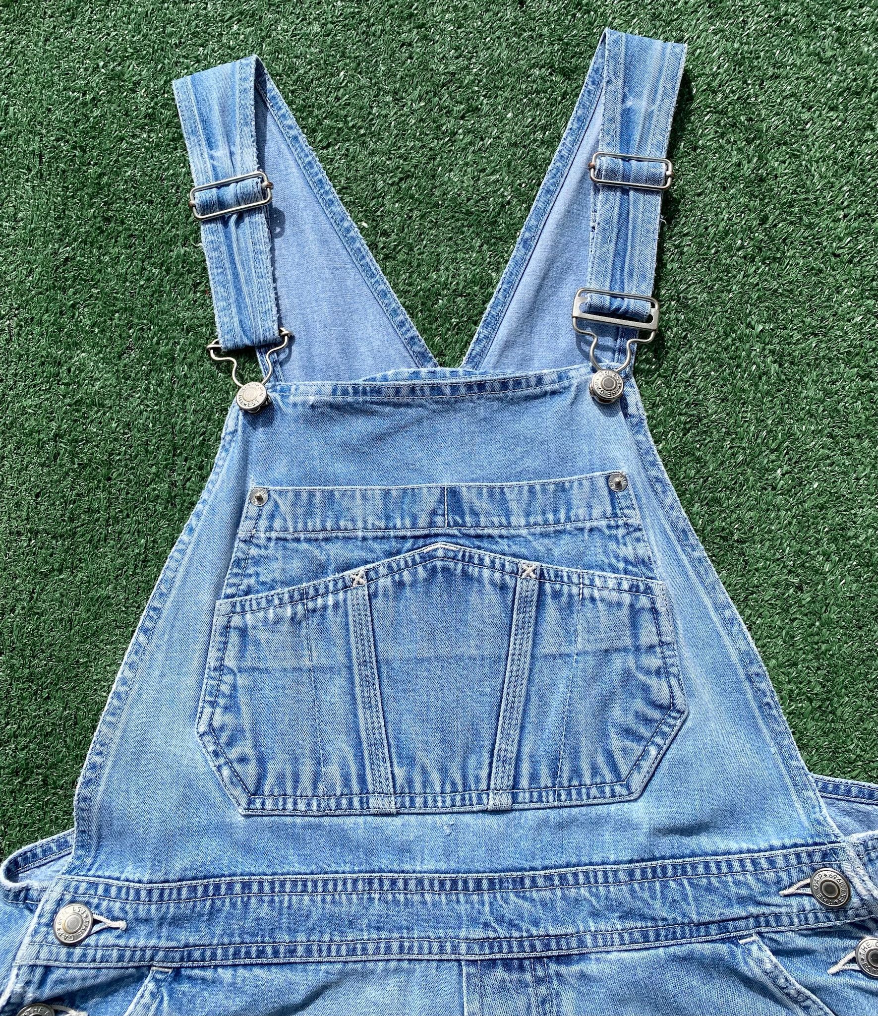 Gap Y2K GAP Denim Jean Utility Distressed Overalls Womens Small Size 30" / US 8 / IT 44 - 3 Thumbnail