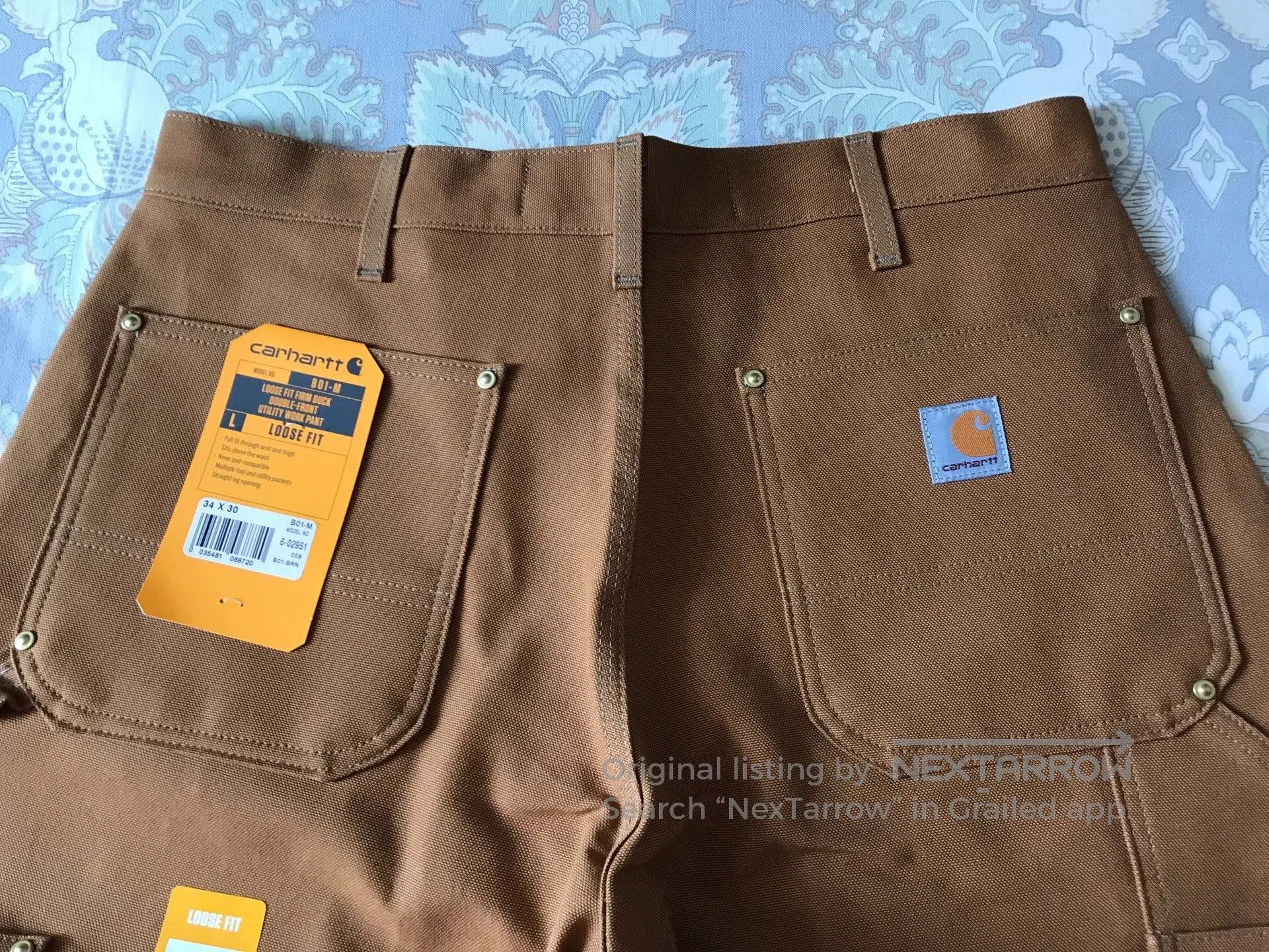 Carhartt Carhartt B01 BRN Canvas Work Pants W34L30. Size US 34 / EU 50 - 5 Thumbnail