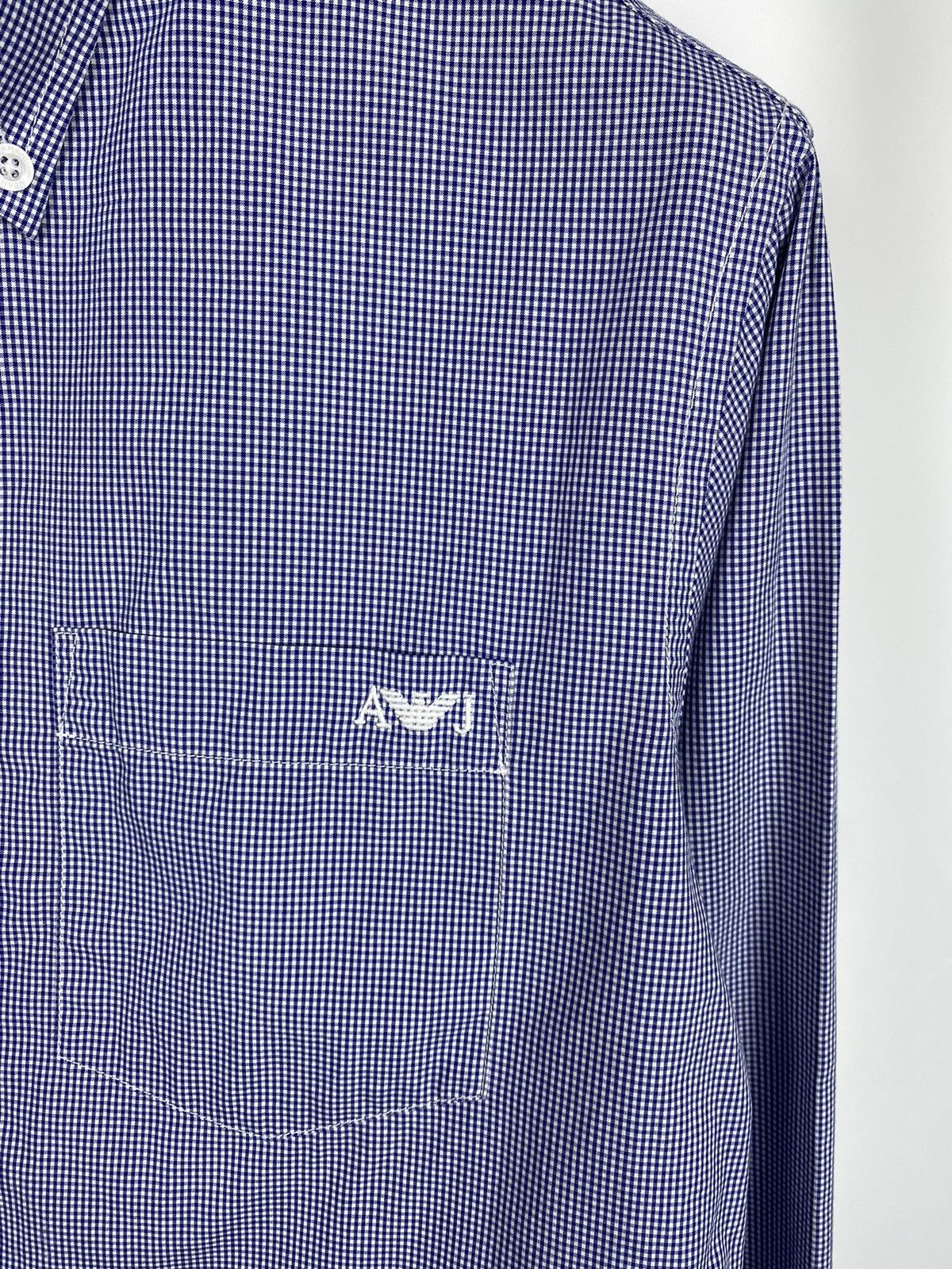 Armani Armani Jeans Shirt Button Up Embroidered Logo Check size M Size US M / EU 48-50 / 2 - 3 Thumbnail
