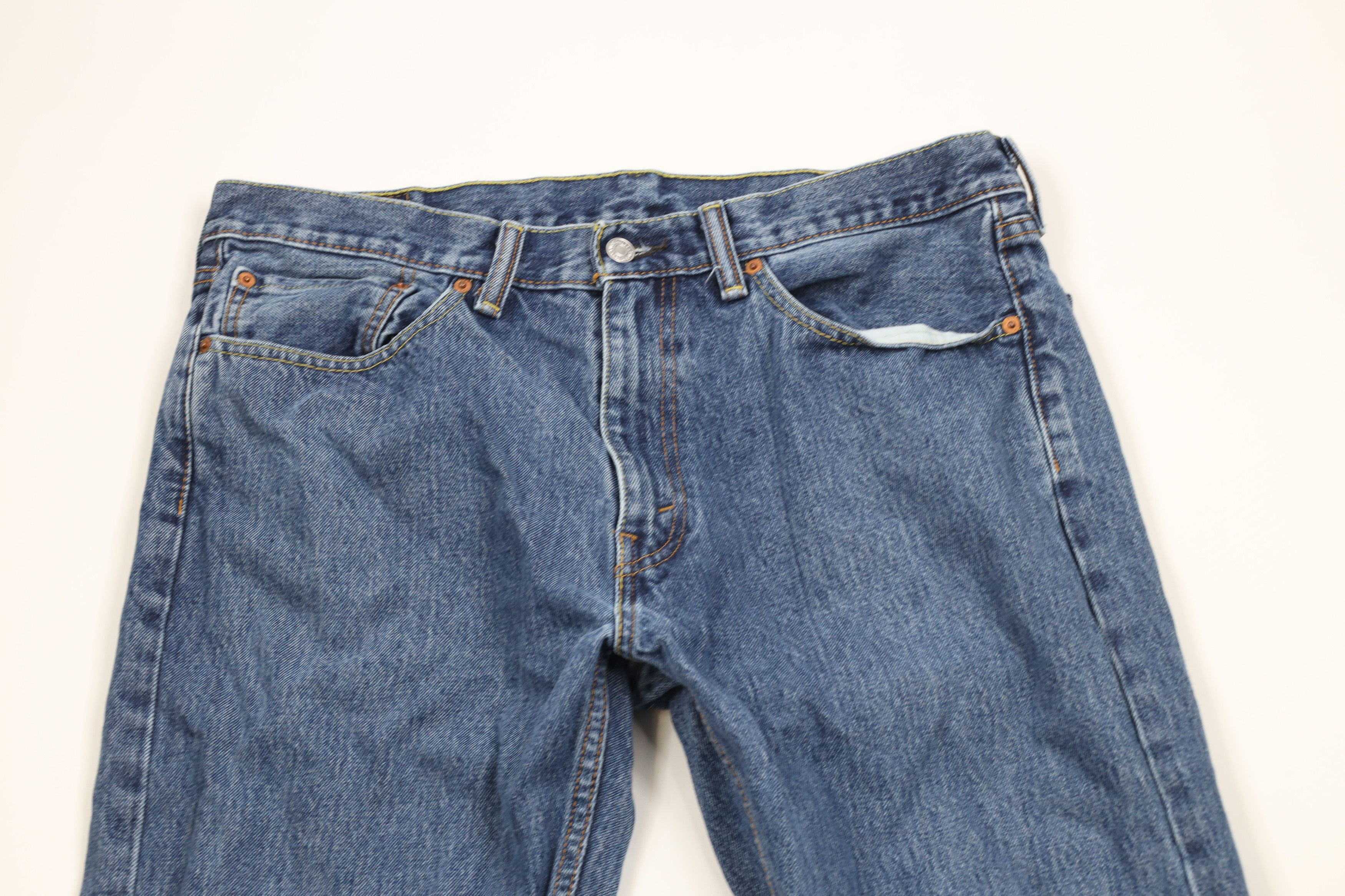 Levi's × Vintage Vintage Y2K Levis 505 Regular Fit Denim Jeans Blue Cotton Size US 36 / EU 52 - 2 Thumbnail