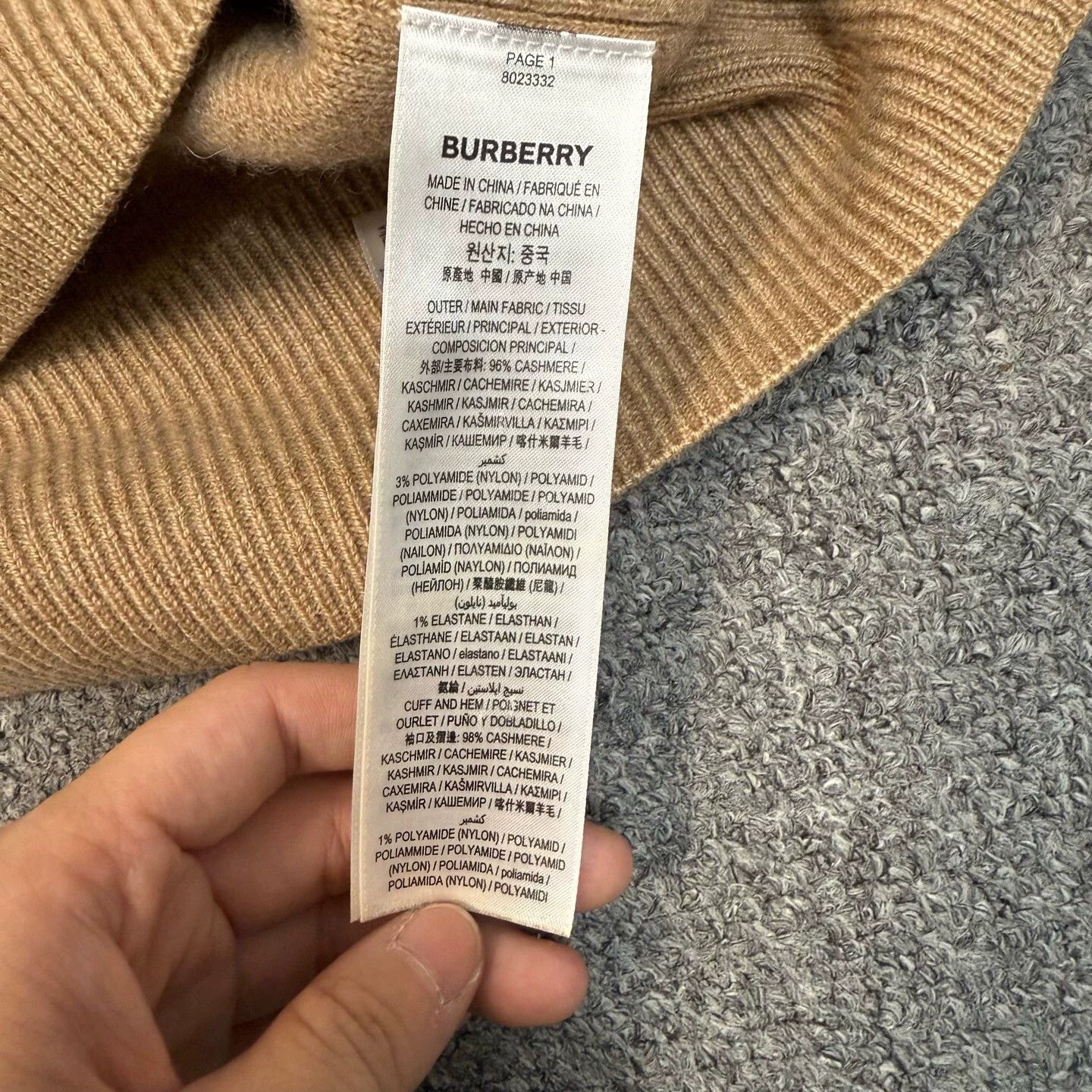 Burberry Burberry Cashmere Knit Zip Hoodie XL Size US XL / EU 56 / 4 - 4 Thumbnail