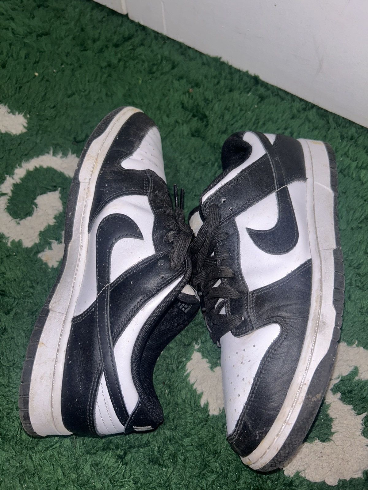 Nike Size 9.5 - Nike Dunk Low Black White Preowned No Box Size US 9.5 / EU 42-43 - 3 Thumbnail