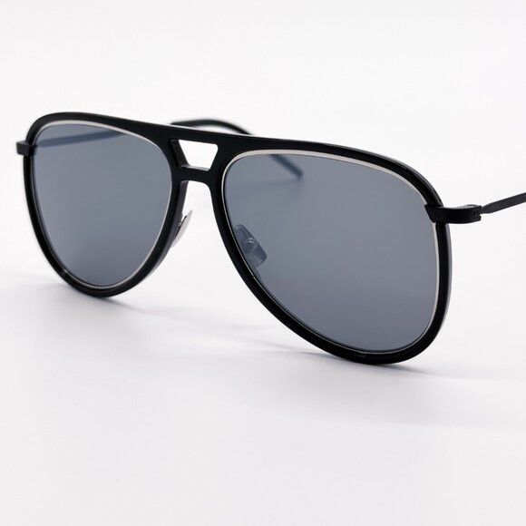 Saint Laurent Paris NEW SAINT LAURENT CLASSIC 11 RIM 002 AVIATOR UNISEX BLACK SU Size ONE SIZE - 5 Thumbnail