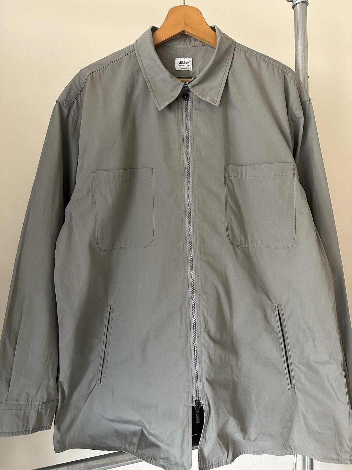 Armani Collezioni 1990s Armani Collezioni Nylon Blend Work Jacket Size US L / EU 52-54 / 3 - 2 Thumbnail