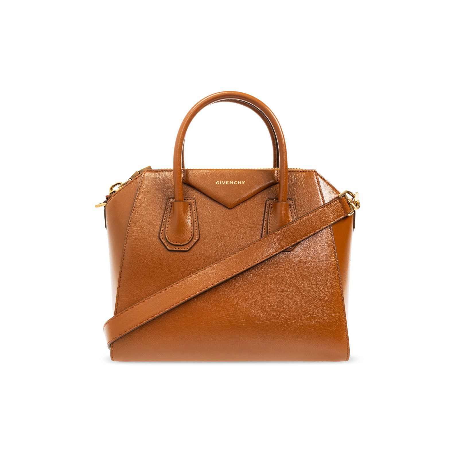 Givenchy GIVENCHY Antigona Camel Brown Grained Leather Top Handle Bag Size ONE SIZE - 1 Thumbnail
