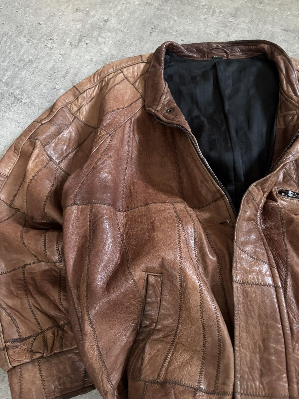 Vintage Real Leather Vintage Boxy Leather Jacket Y2K Streetwear L Size US L / EU 52-54 / 3 - 11 Thumbnail