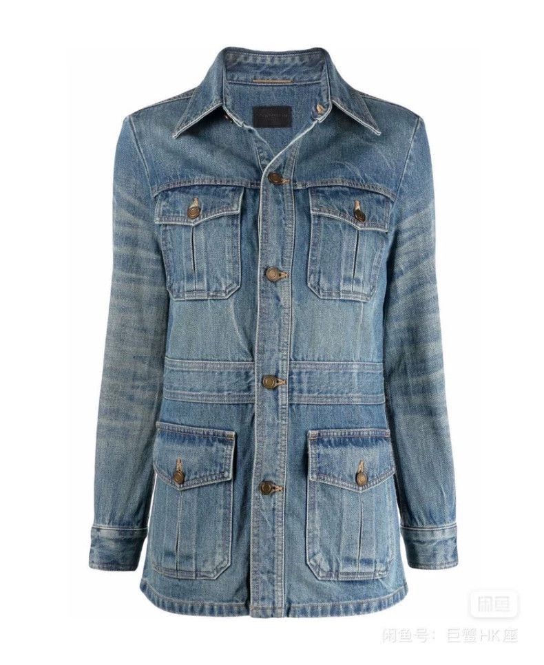 Saint Laurent Paris Saint Laurent Denim Jacket Size M-2505 Size US M / EU 48-50 / 2 - 2 Thumbnail
