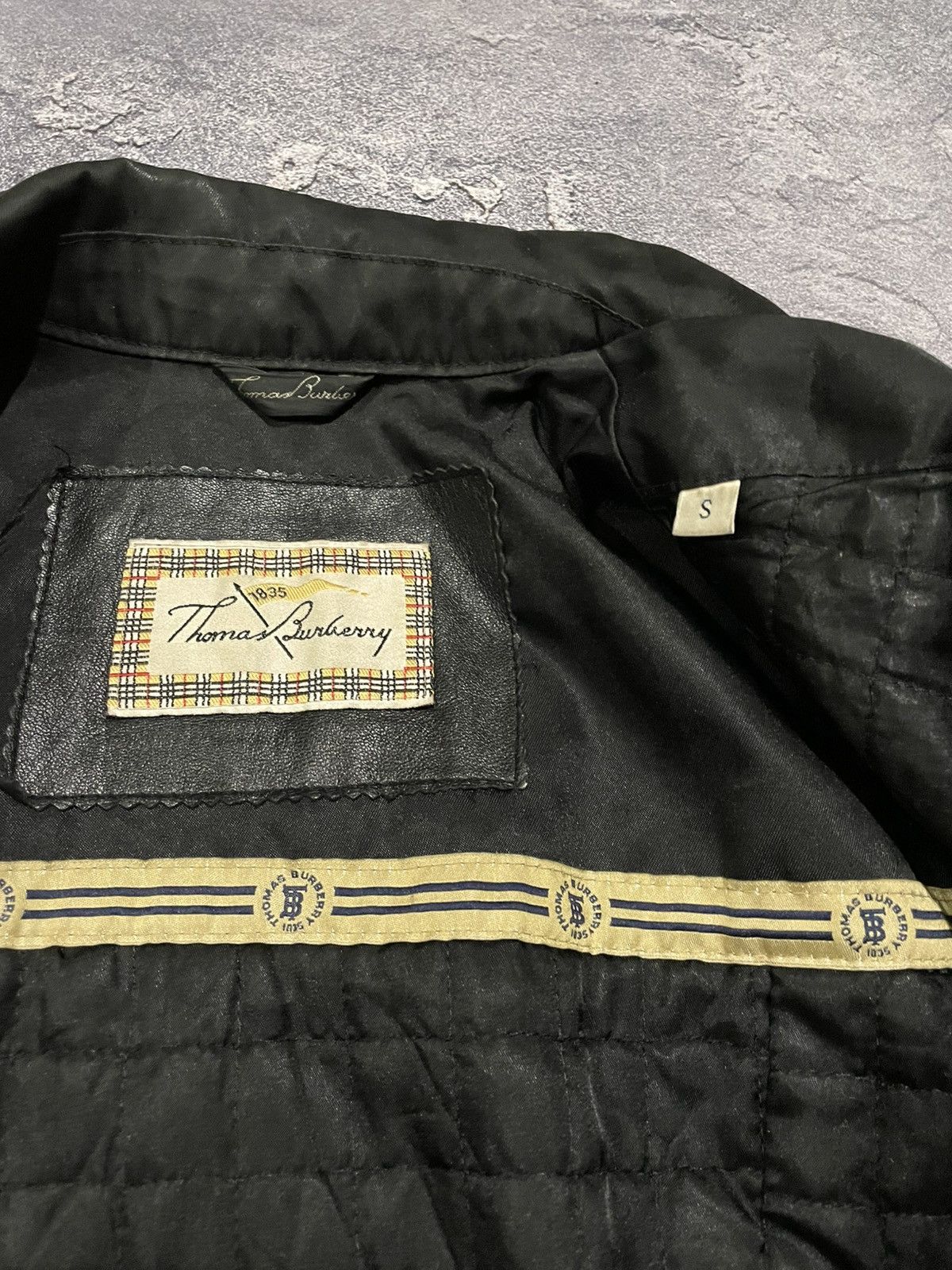 Burberry × Burberry Prorsum Vintage 90s Thomas Burberry Luxury Jacket Leather Rare Size US S / EU 44-46 / 1 - 7 Thumbnail