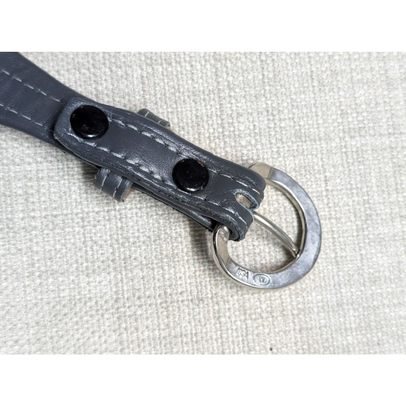 Vintage VINTAGE Justin belt gray cowhide western belt 30/31 1-1/4" tapered buckle lacing USA Made belt Mens Size 30 - 6 Thumbnail