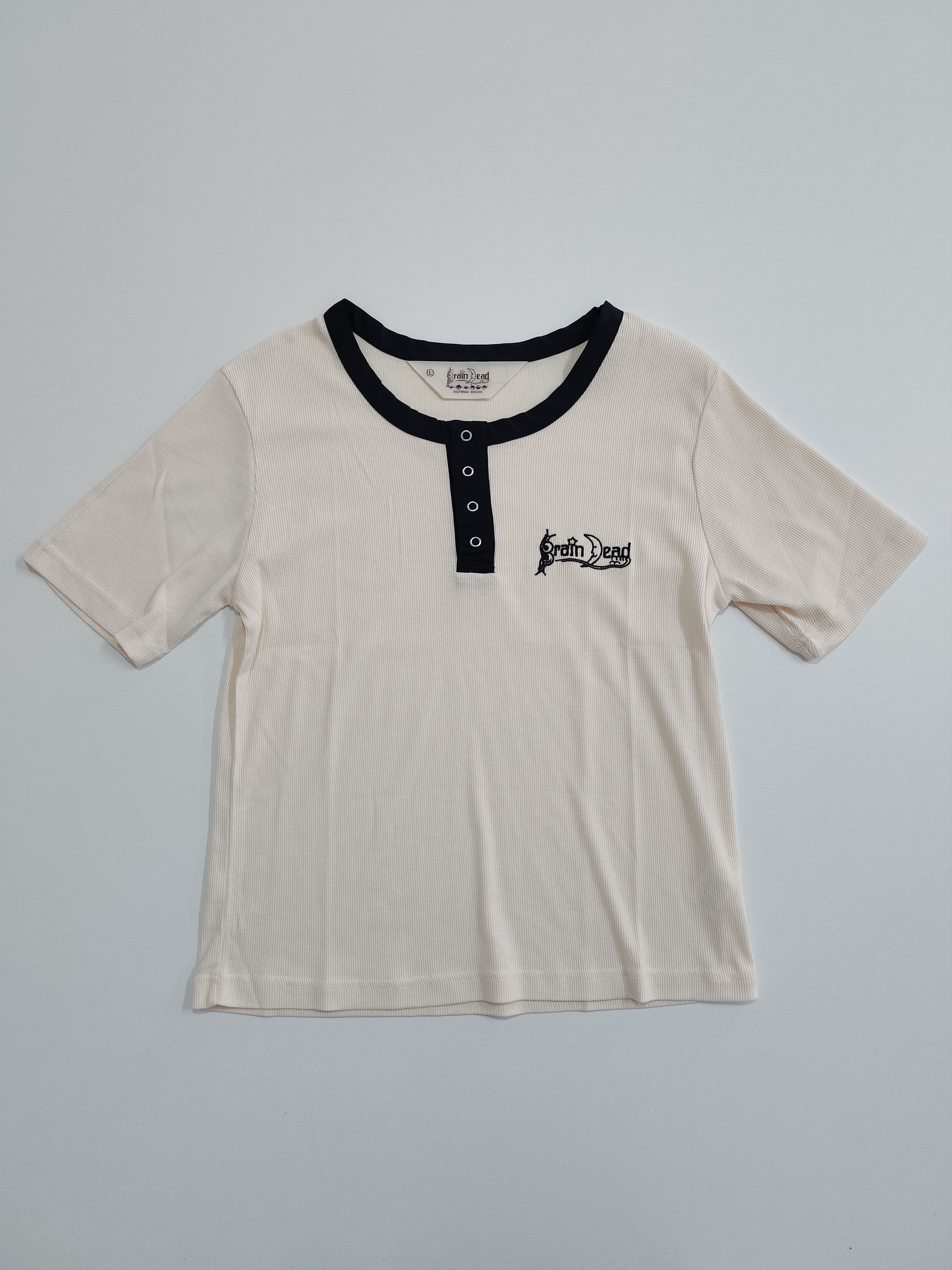 Brain Dead Brain dead "Ribbed Henley" Size L / US 10 / IT 46 - 1 Thumbnail