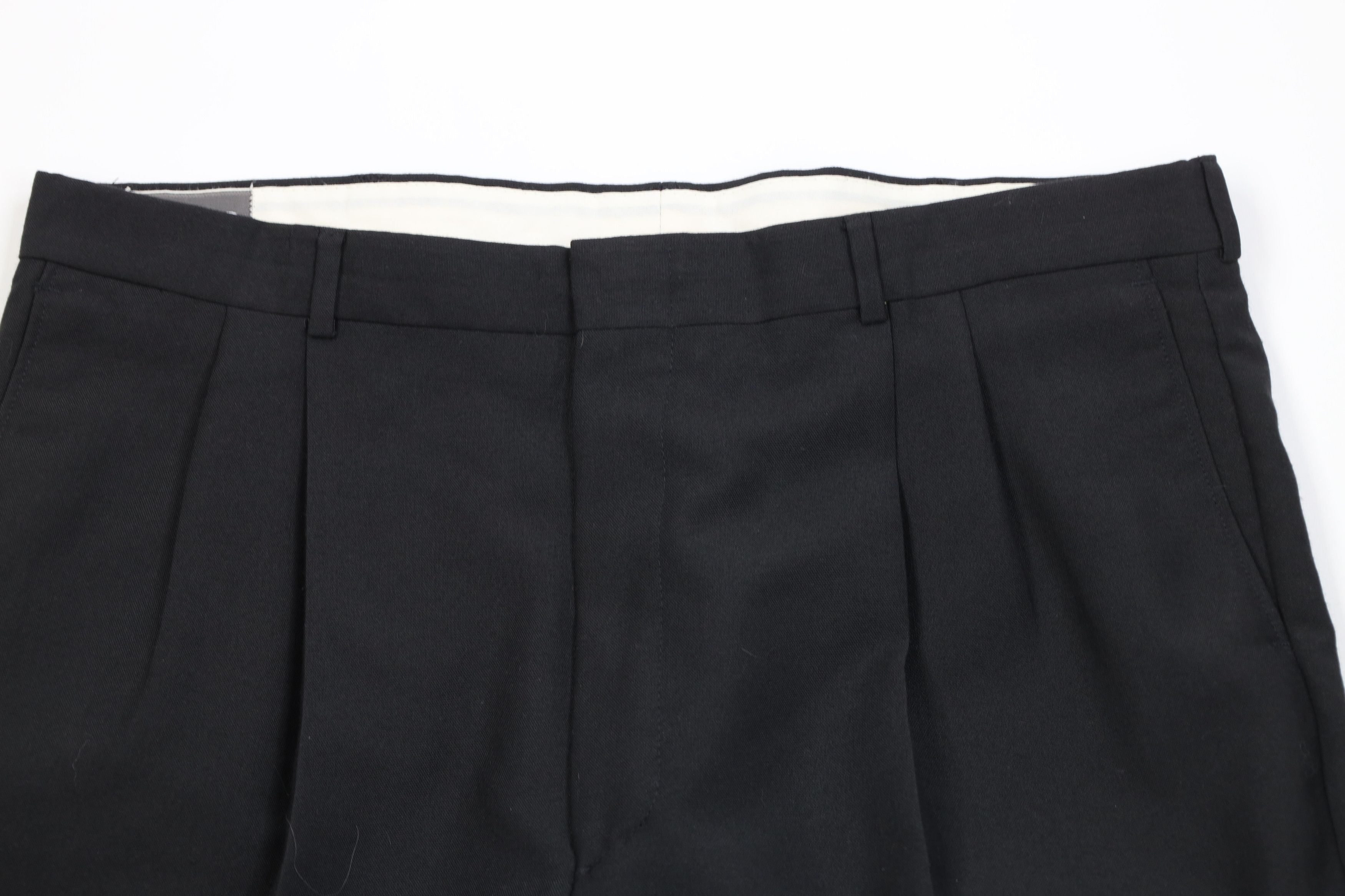 Vintage Vintage 90s Streetwear Knit Wide Leg Chino Pants Black Size US 40 / EU 56 - 2 Thumbnail