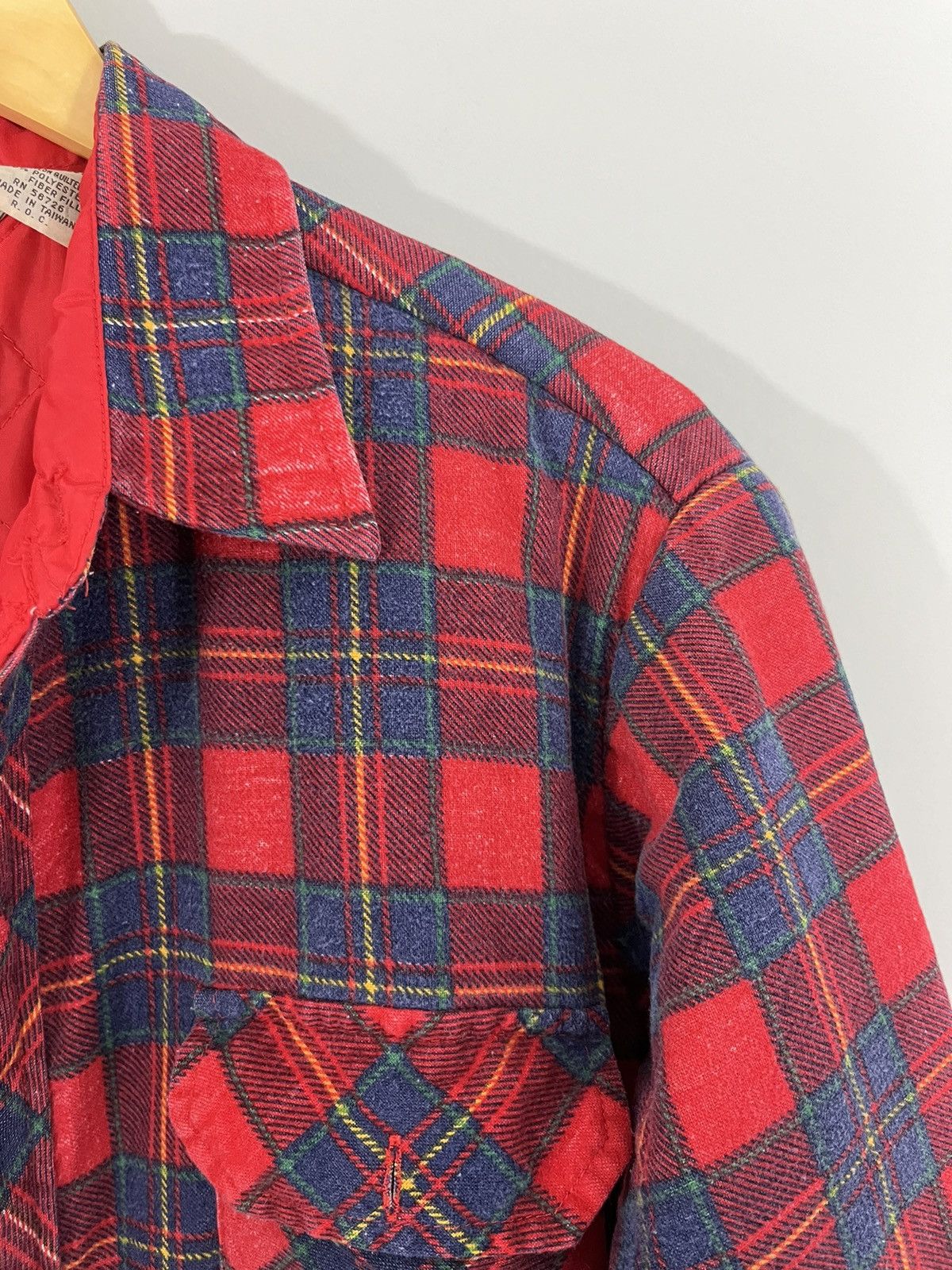 Vintage Sun Faded Distressed Quilted Flannel Over Shirt Size US L / EU 52-54 / 3 - 9 Thumbnail