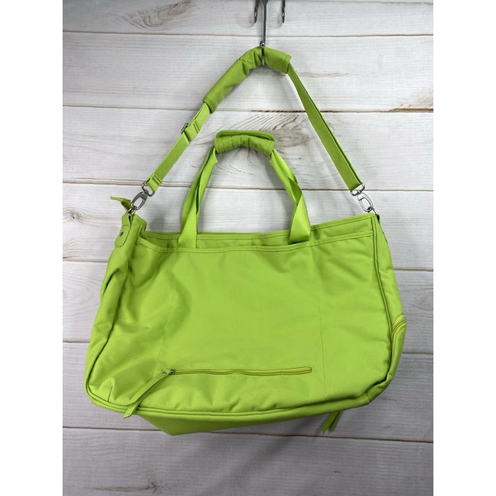 Haikure HAIKU Travel Bag Dual Straps Carry On Shoulder Tote Colorful Floral Canvas Green Extra Large Women Duffle Travel Carry On Vacay Size ONE SIZE - 6 Thumbnail