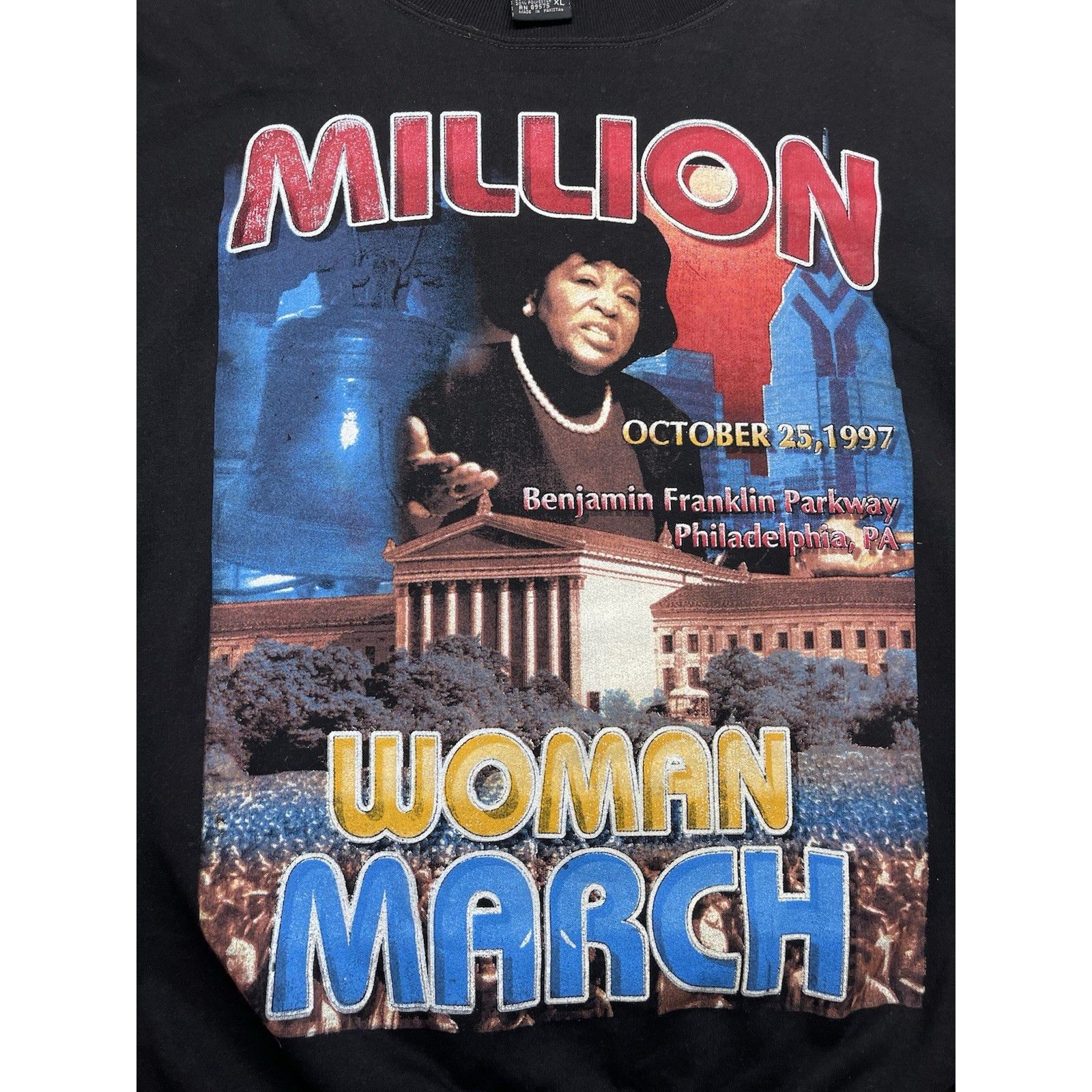 Other Vintage 1997 Million Woman March Sweatshirt Sisters Black Hi Size US XL / EU 56 / 4 - 3 Thumbnail
