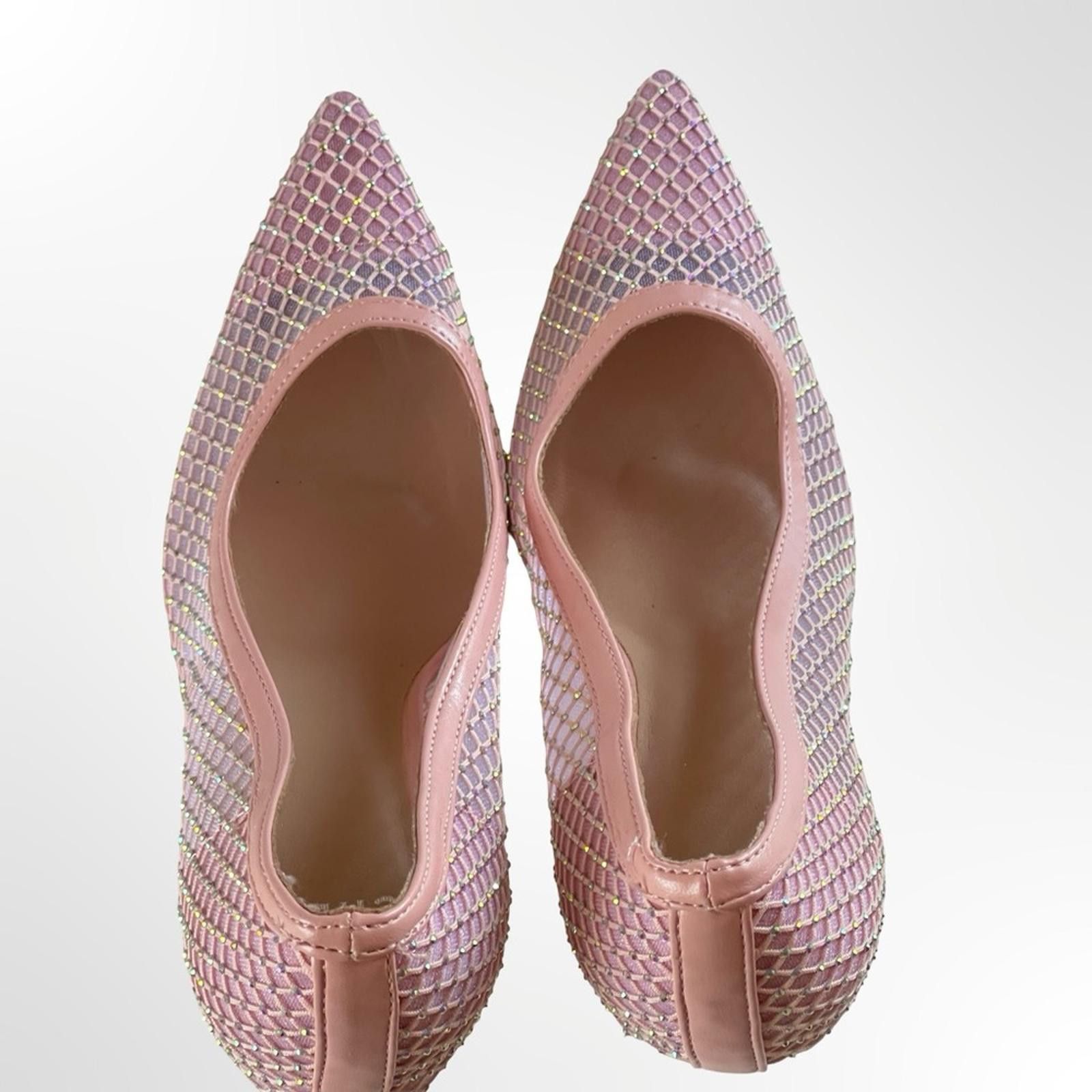 Other Chase+Chloe Blush Pink Mesh Pointed-Toe Stiletto Pumps - 8.5 Size US 8.5 / IT 38.5 - 6 Thumbnail