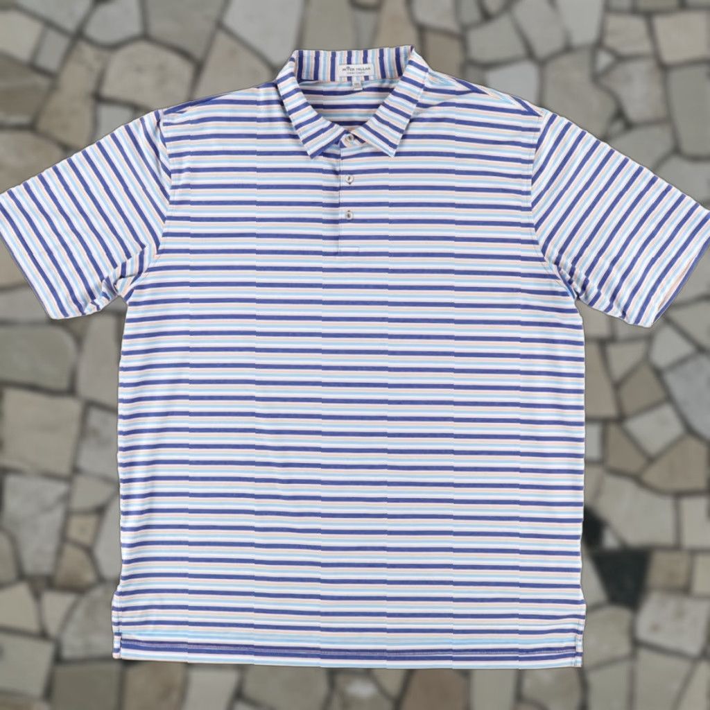 Peter Millar Peter Millar Pickup Performance Stretch Striped Polo Shirt Men's 2XL Size US XXL / EU 58 / 5 - 1 Thumbnail