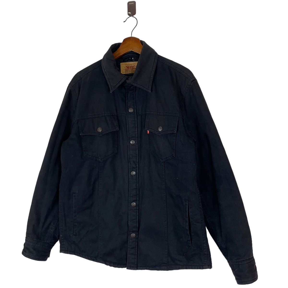 Levi's × Vintage VINTAGE LEVIS BLACK DENIM JACKET Size US XL / EU 56 / 4 - 2 Thumbnail