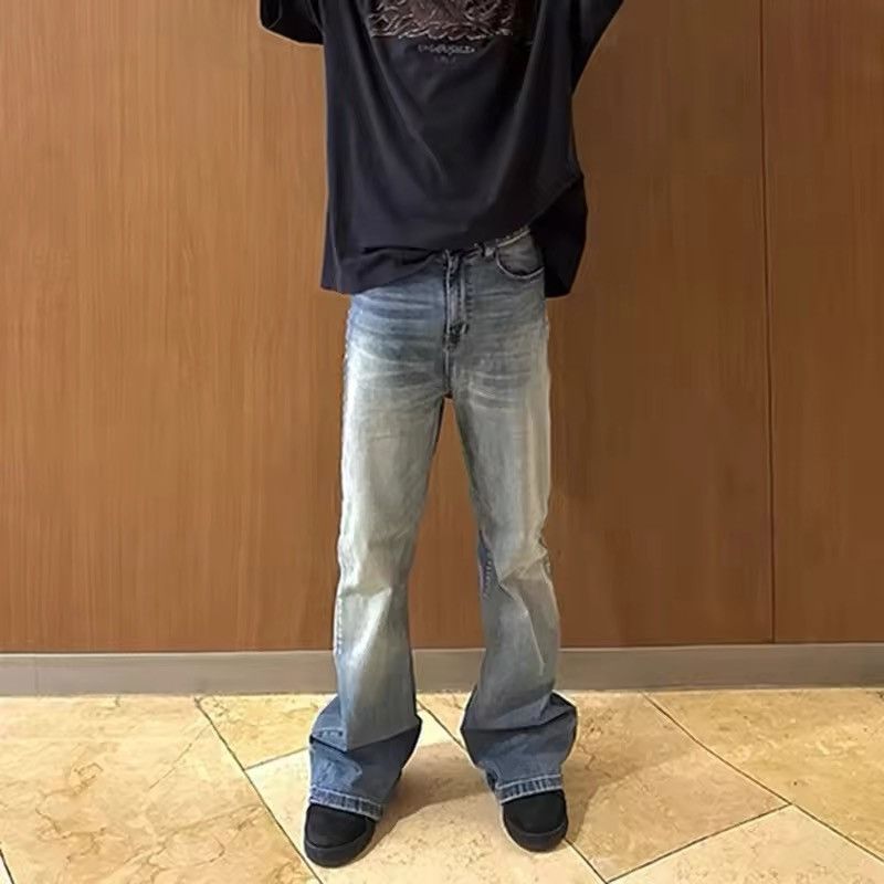 Jean Y2K washed blue baggy jeans Size US 35 - 1 Thumbnail