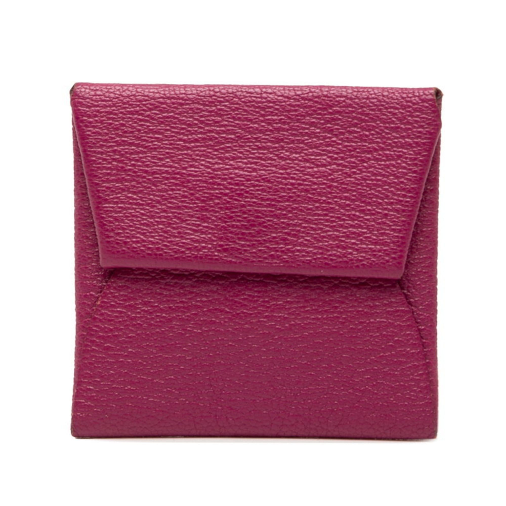 Hermes Hermès Bastia Wallet/Coin Purse Rose Purple Chevre Women's HERMES Size ONE SIZE - 1 Thumbnail