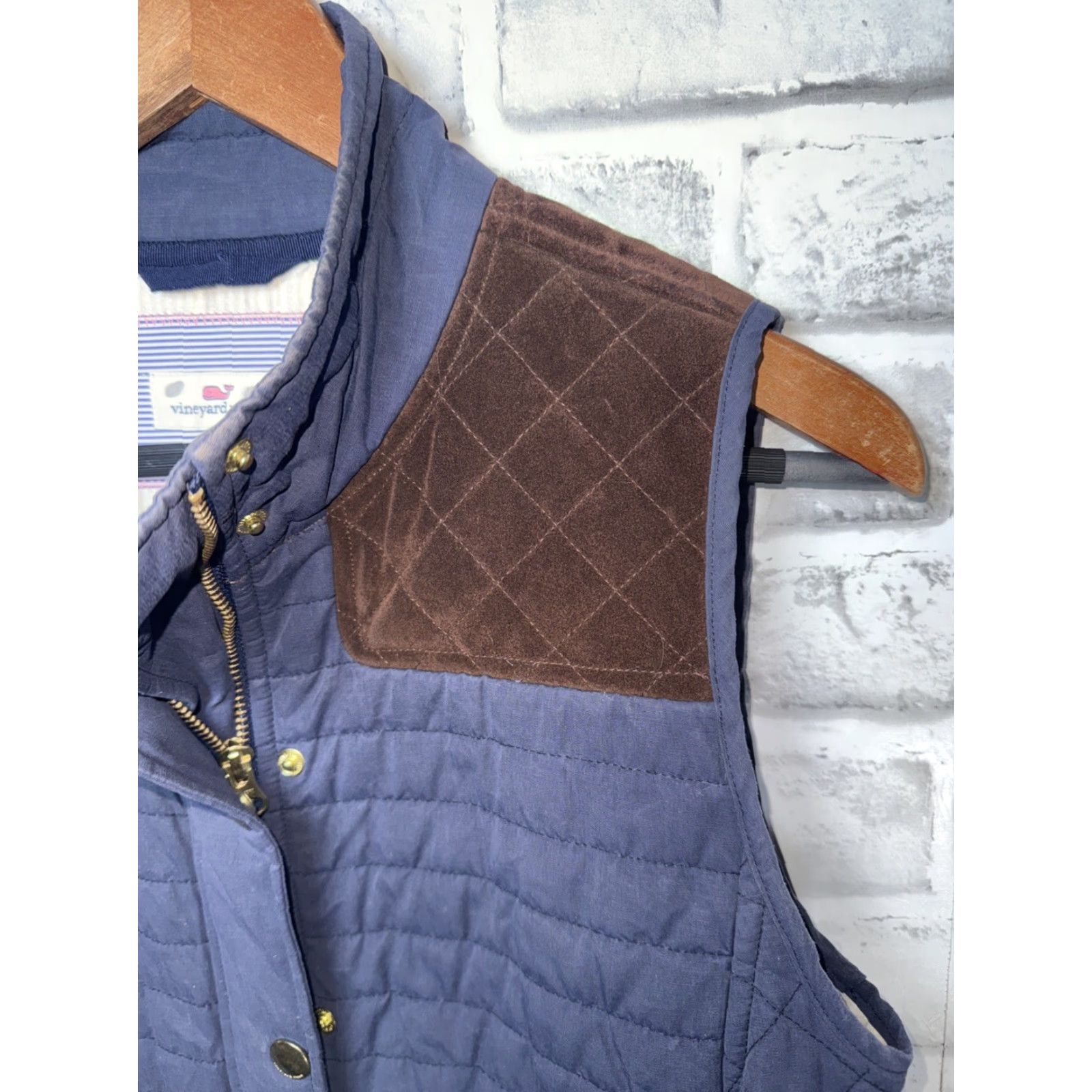 Vineyard Vines Vineyard Vines Quilted Vest Women XS Navy Blue Size XS / US 0-2 / IT 36-38 - 2 Thumbnail