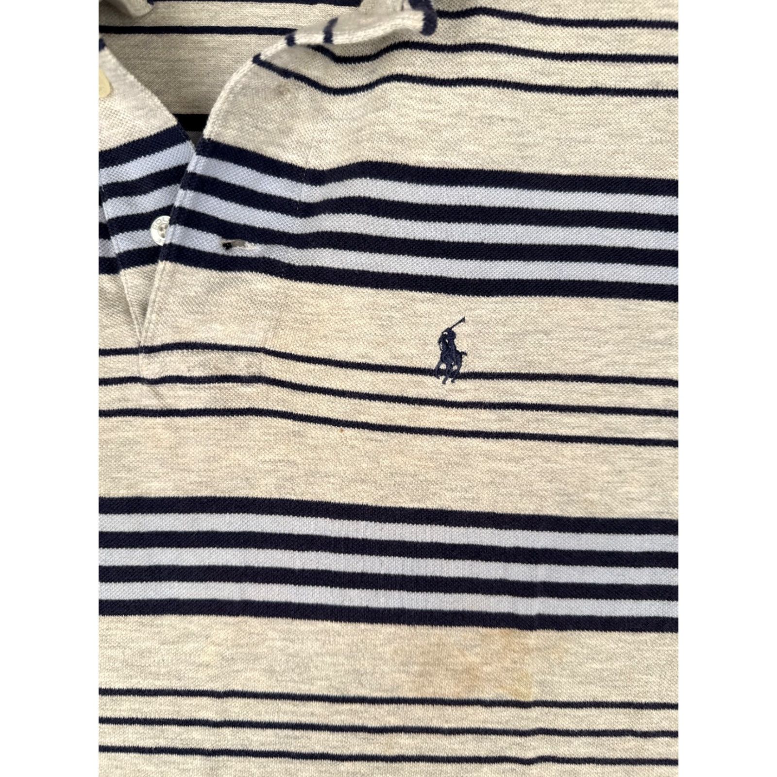Ralph Lauren VINTAGE Ralph Lauren Polo Golf Shirt Mens 2XL Beige Stripe 100% Cotton Polo Shirt Men 2XL Beige Stripe Polo Golf Size US XXL / EU 58 / 5 - 6 Thumbnail