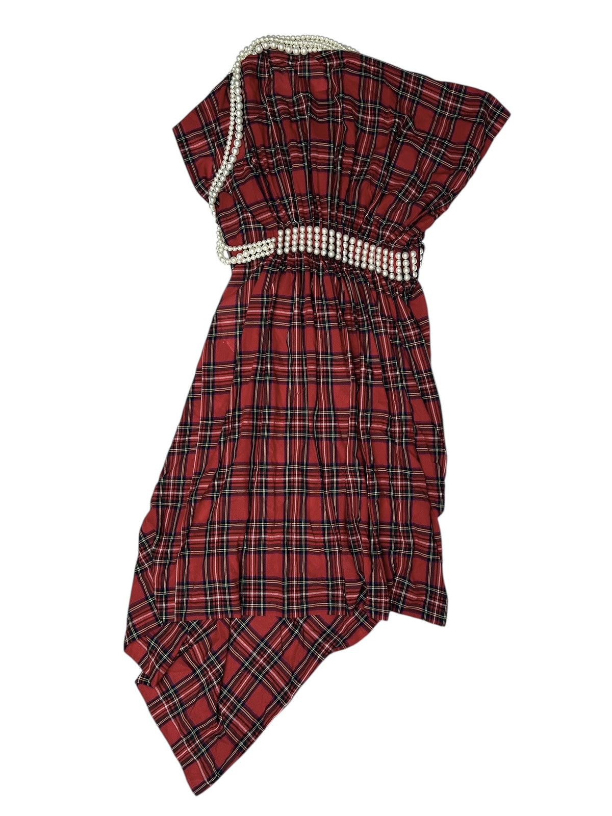 Junya Watanabe S/S 23 Pearl Embellished Tartan Dress Size M / US 6-8 / IT 42-44 - 3 Thumbnail