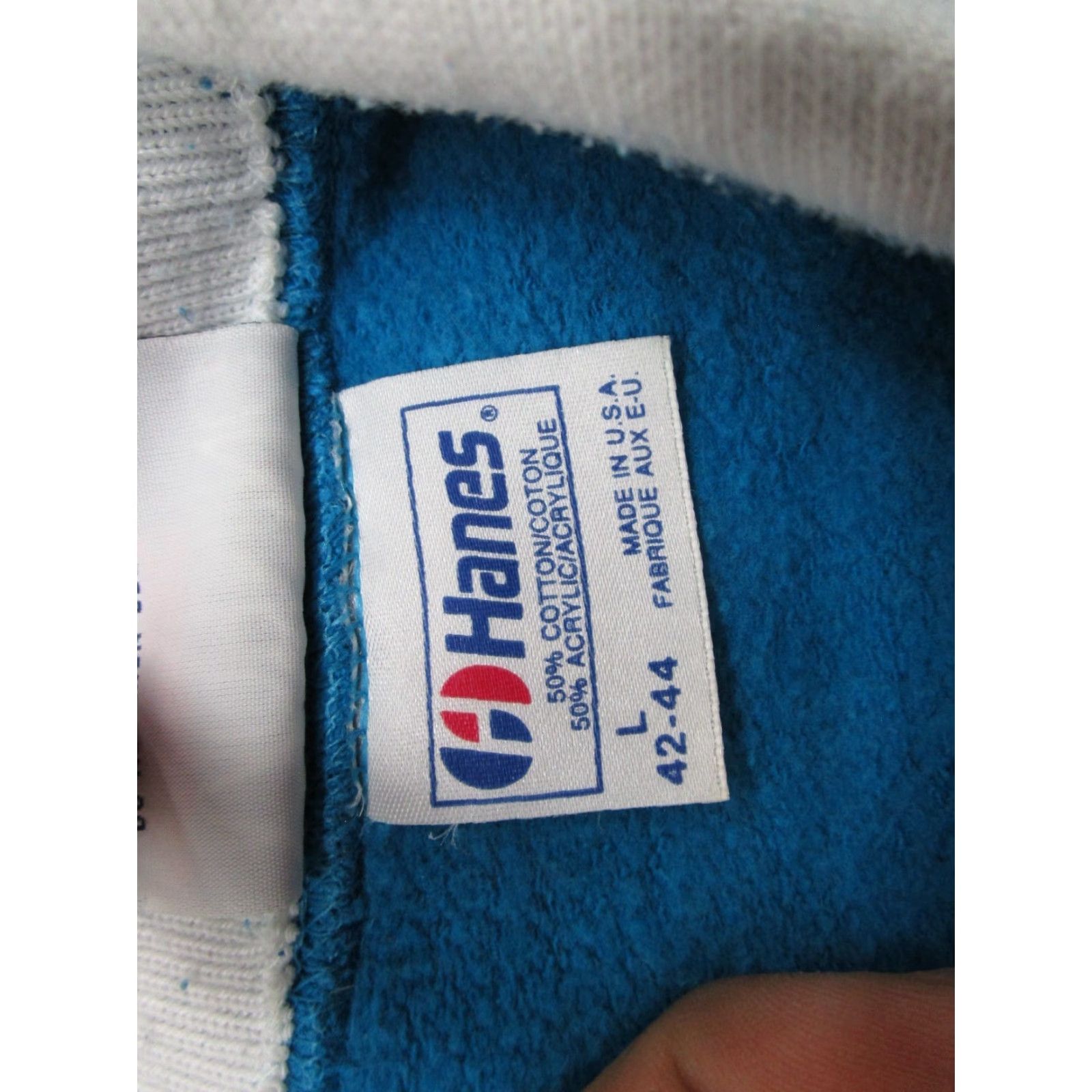 Vintage VTG 80s Morning Sun Farm Winter Raglan Sleeve Sweatshirt SZ L Grandma Women Pullover Blue Size L / US 10 / IT 46 - 4 Thumbnail