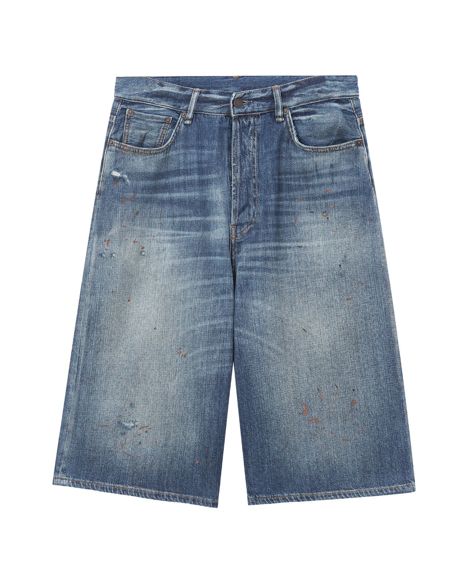 Acne Studios Acne Studios Splatter Distressed Design Denim Shorts Size US 40 / EU 56 - 1 Thumbnail