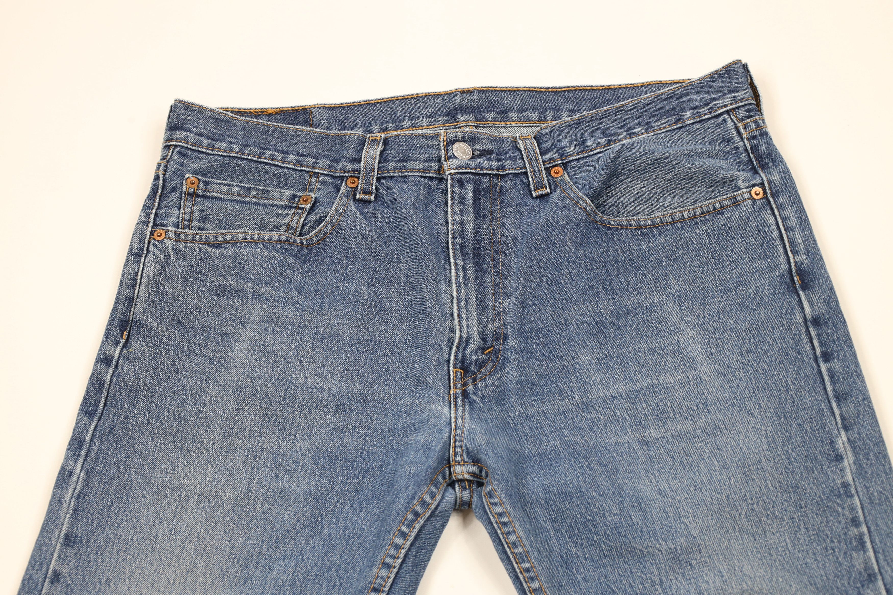 Levi's × Vintage Vintage Y2K Levis 505 Regular Fit Denim Jeans Blue Cotton Size US 36 / EU 52 - 2 Thumbnail