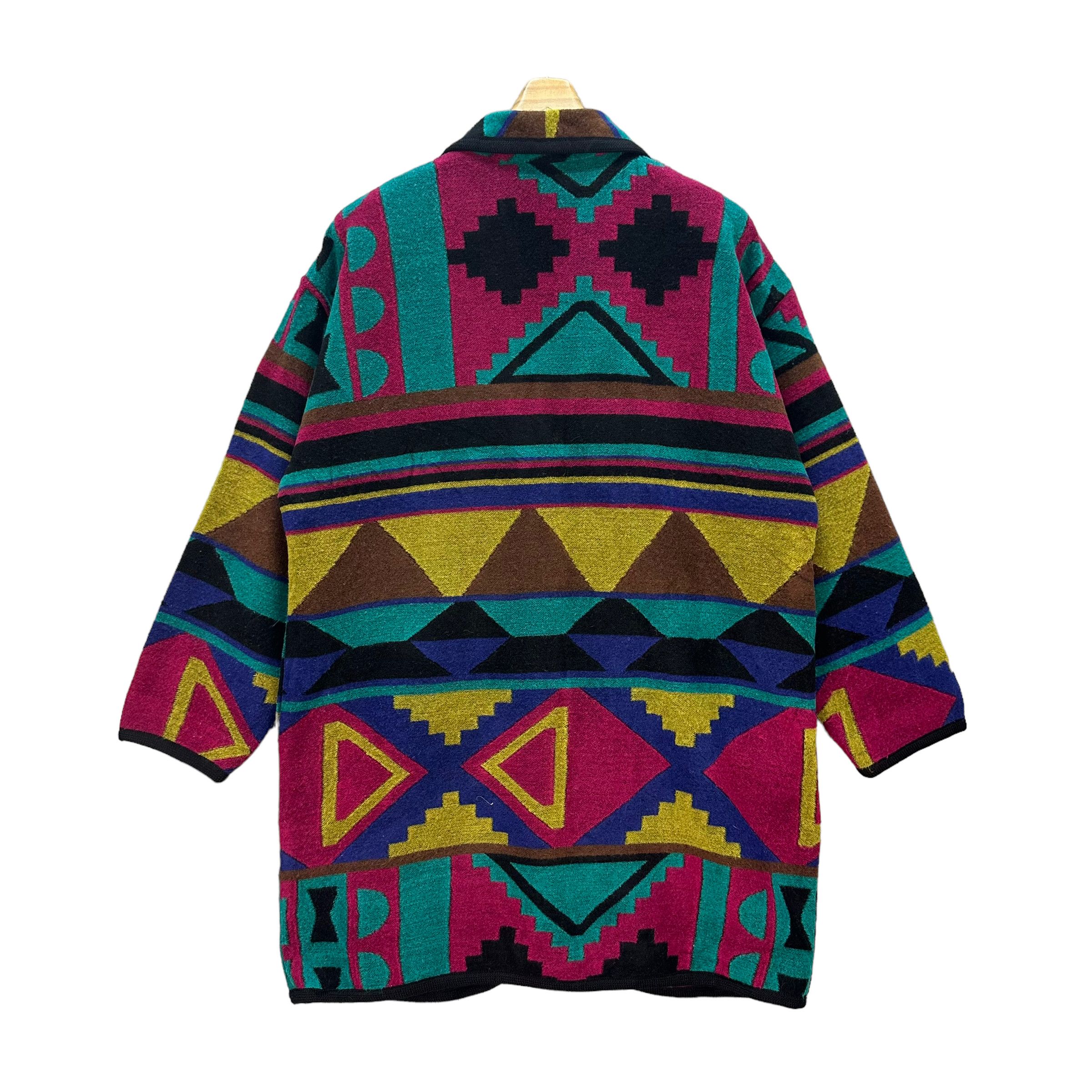 Japanese Brand GIVY MOTIF DESIGN COLOURWAY COAT JACKET #8332-004 Size L / US 10 / IT 46 - 8 Thumbnail