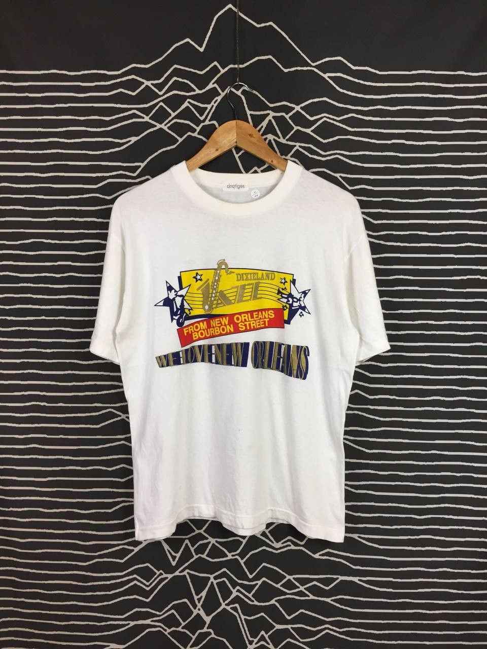 Vintage Vtg 90s Dixieland Jazz New Orleans Bourbon Street Music Tee Size US L / EU 52-54 / 3 - 2 Thumbnail