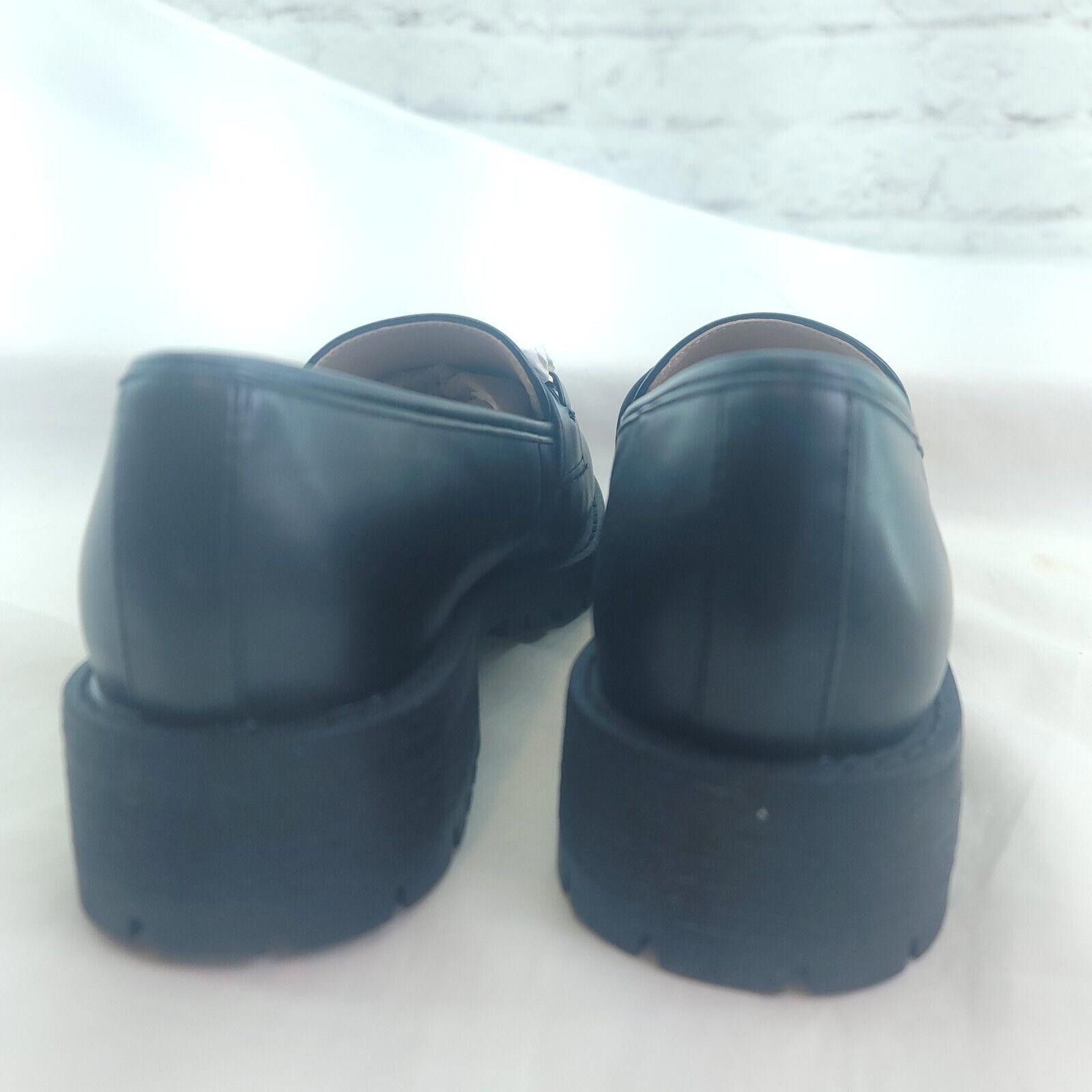 Designer Crown Ivy Black Harper Size 7.5 Gold Accent Loafer Shoes Size US 7.5 / IT 37.5 - 5 Thumbnail