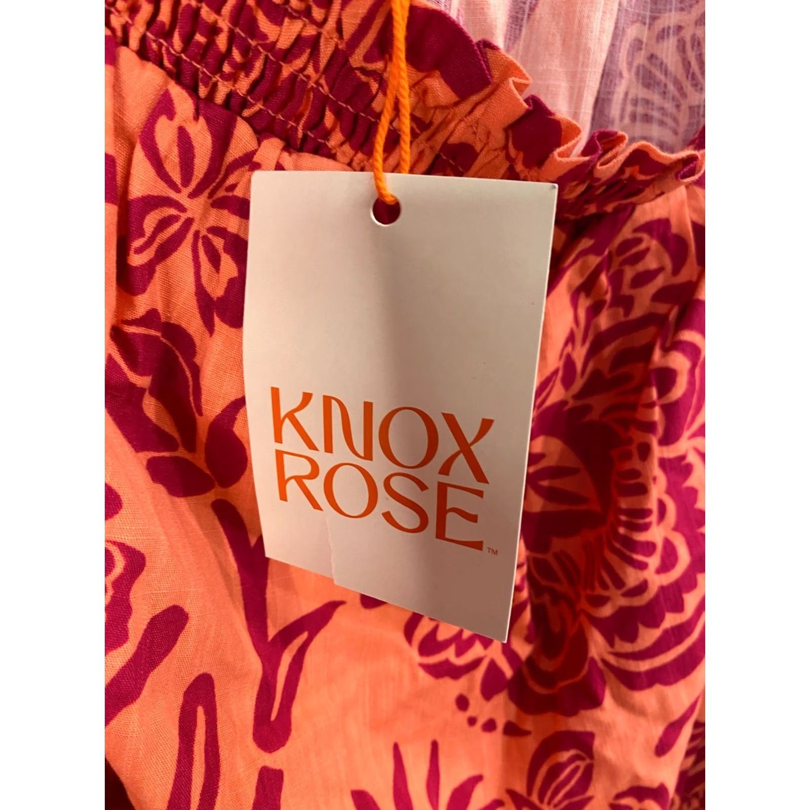 Vintage Knox Rose Dress Womens Maxi Floral Pink 2X Puff Sleeve Smocked Ruffle Layered Bohemian 90s Theme CV Size XXL / US 16-18 / IT 52-54 - 3 Thumbnail