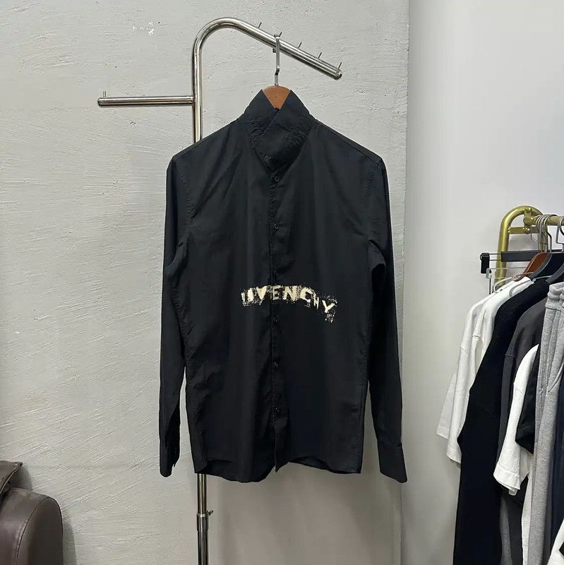 Givenchy Givenchy Black Logo Long Sleeve Shirt 0089 Size US L / EU 52-54 / 3 - 1 Thumbnail