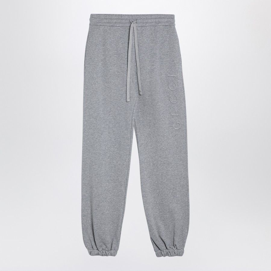 Gucci o1d2blof0824 Cotton Jogging Trousers With Logo in Grey Size 30" / US 8 / IT 44 - 1 Thumbnail