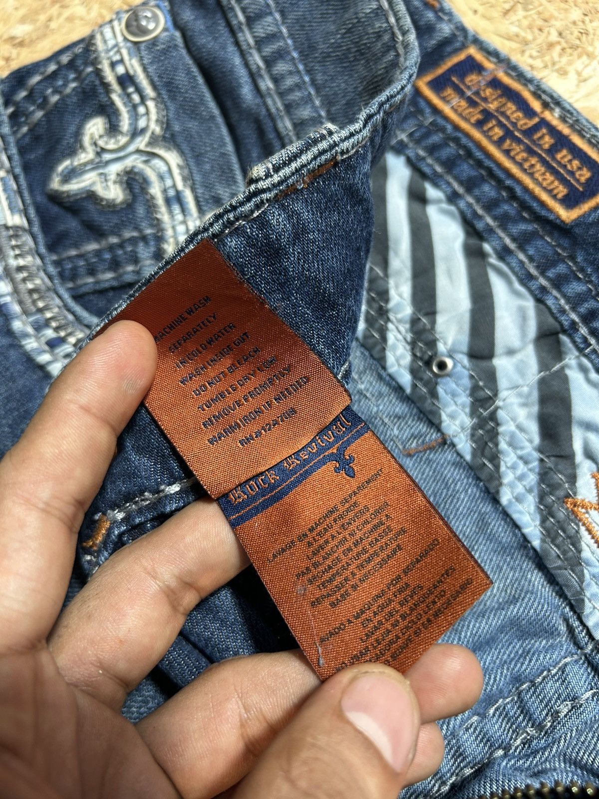Rock Revival Rock Revival Blue Medium Wash Straight Fit Jeans Size US 36 / EU 52 - 12 Thumbnail